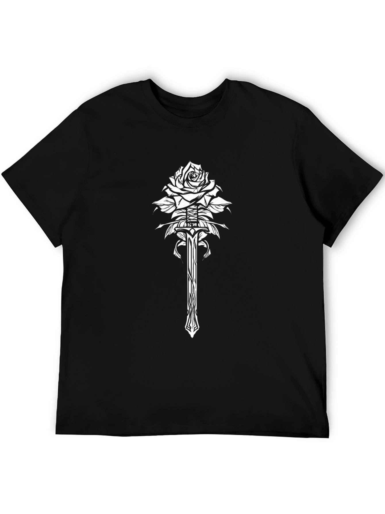 Rose & Sword Graphic Tee - Black