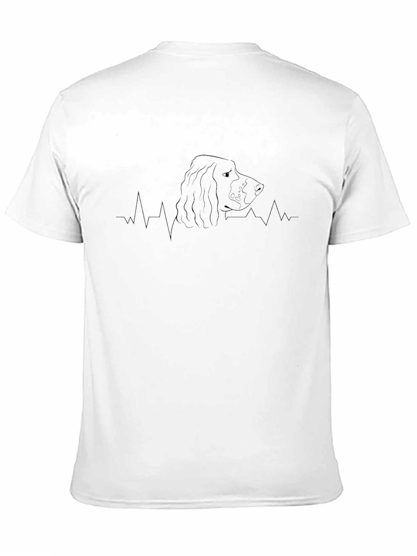 Dog Lover Heartbeat T-Shirt - Black
