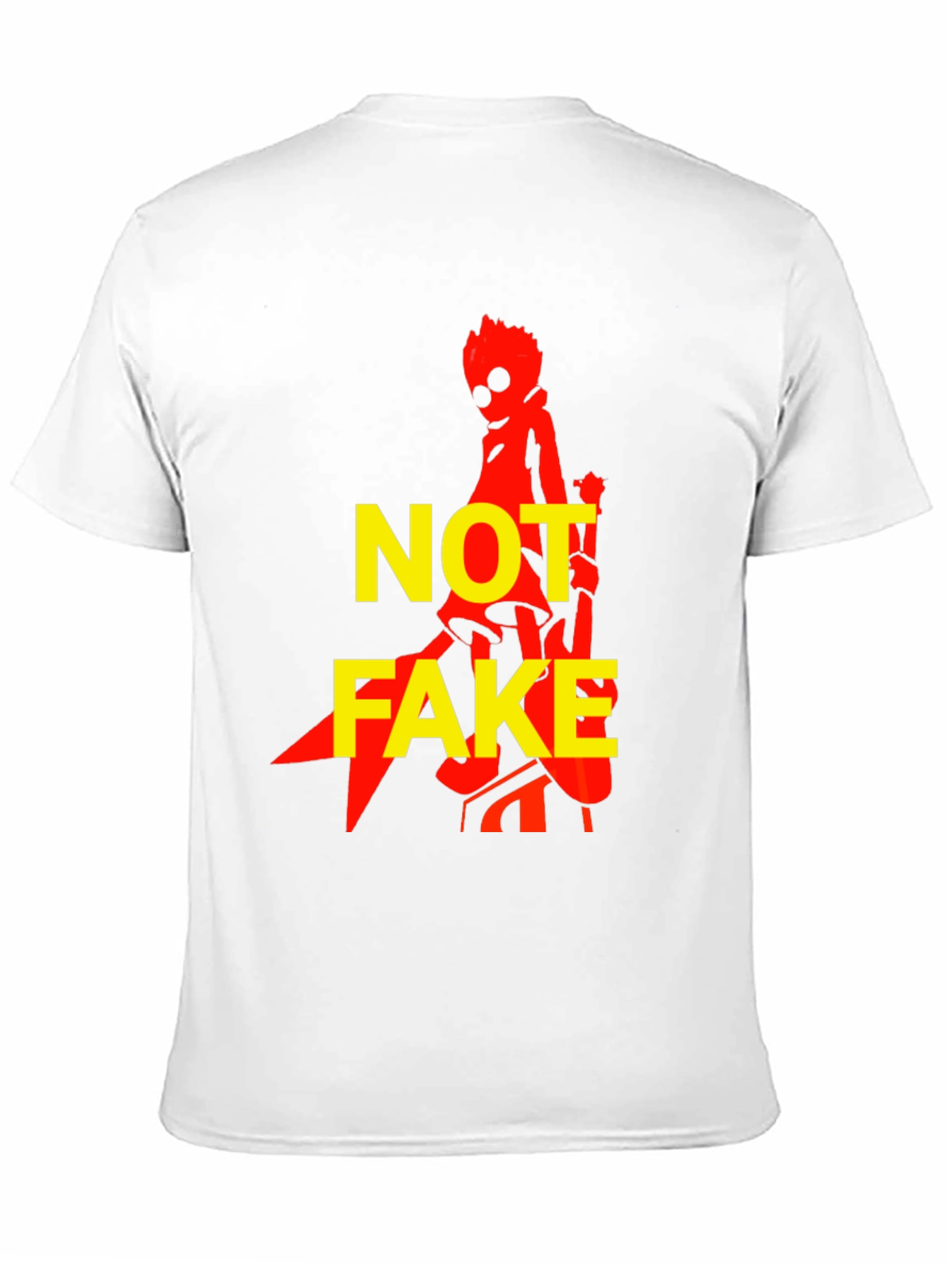 Not Fake T-Shirt - Graphic Print Black Tee