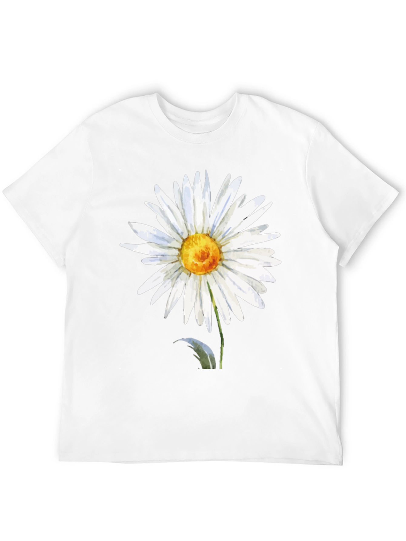 Daisy Flower Graphic Tee - Black Casual T-Shirt