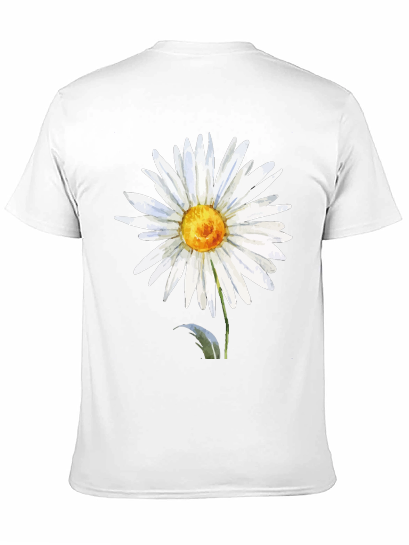 Daisy Flower Graphic Tee - Black Casual T-Shirt