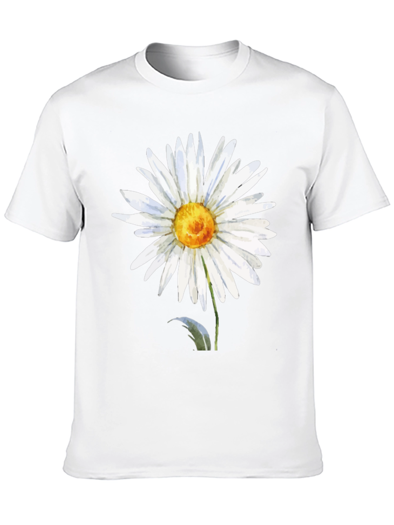 Daisy Flower Graphic Tee - Black Casual T-Shirt