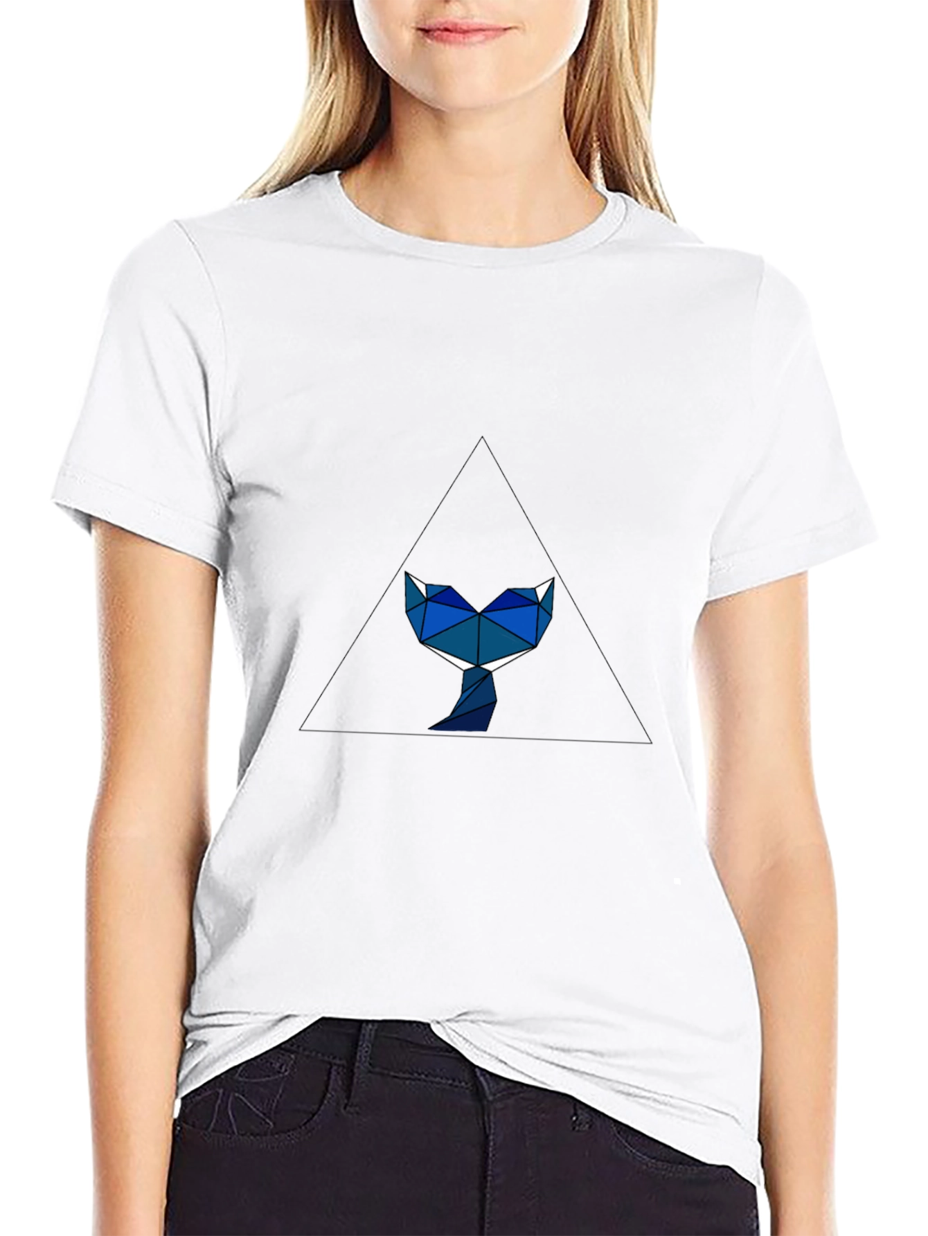 Geometric Fox Tee - Modern Minimalist Design