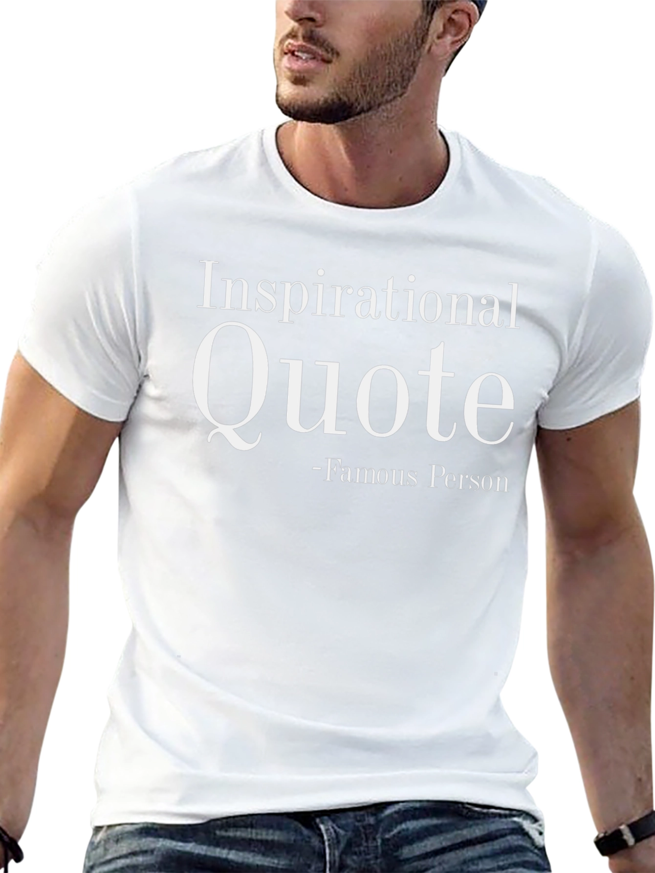 Inspirational Quote Graphic T-Shirt - Black