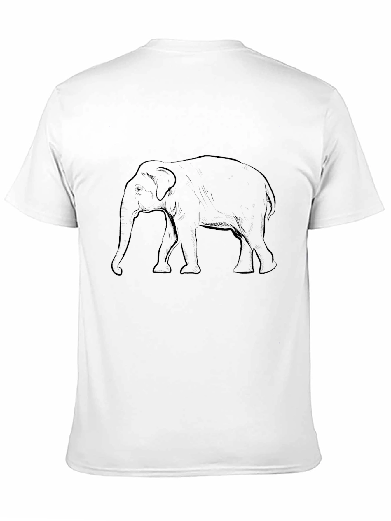 Elephant Graphic Print Black T-Shirt