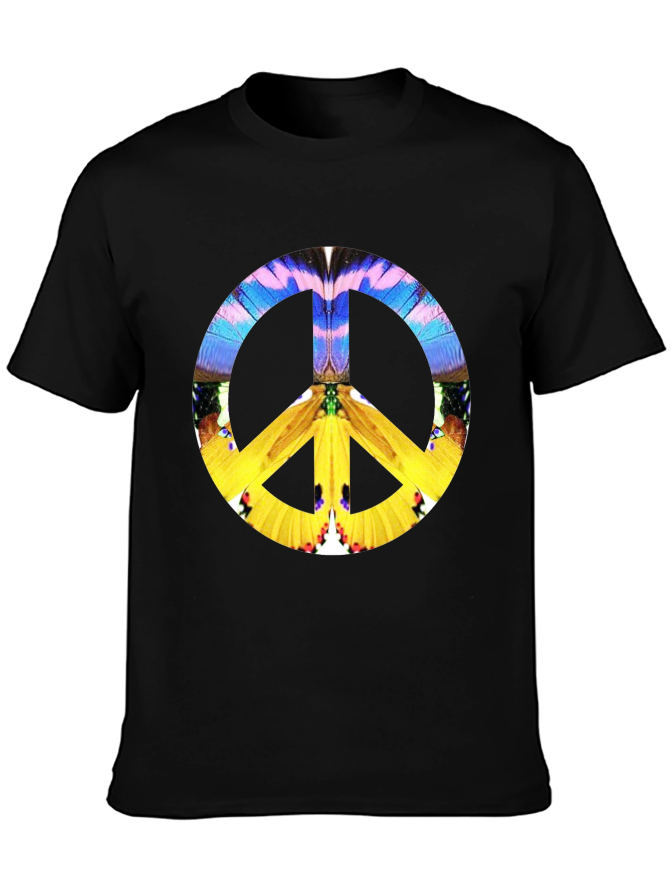 Peace Sign Graphic Black T-Shirt