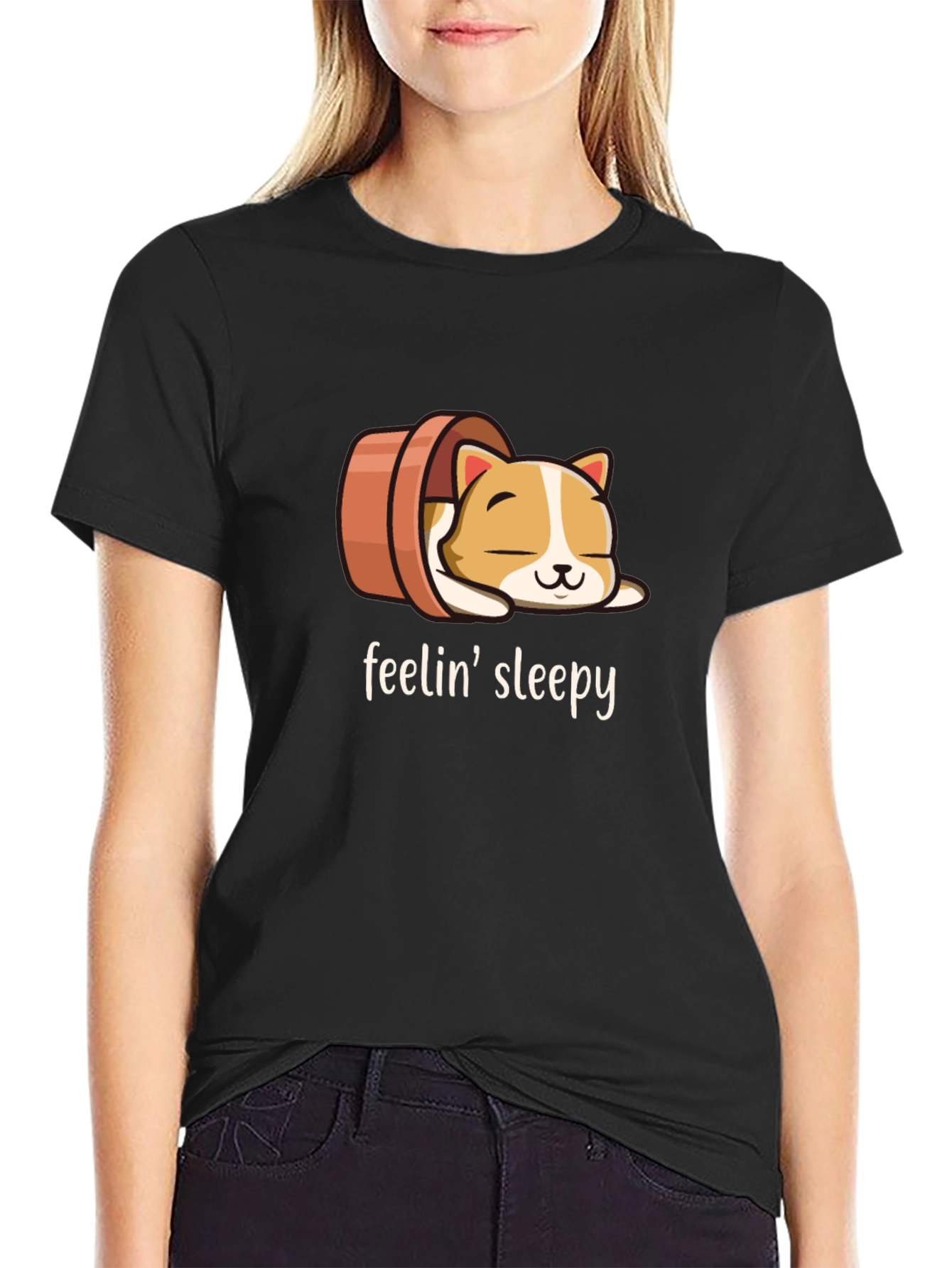 Feelin Sleepy Cat Tee