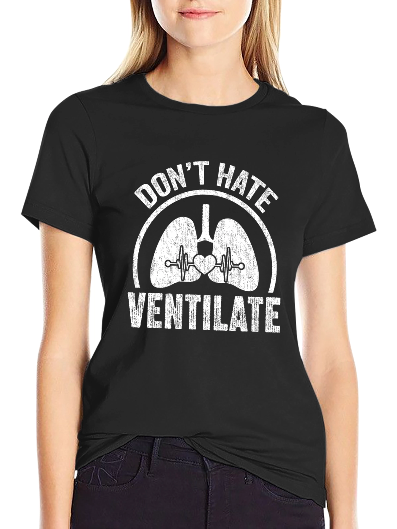 Dont Hate Ventilate Black T-Shirt