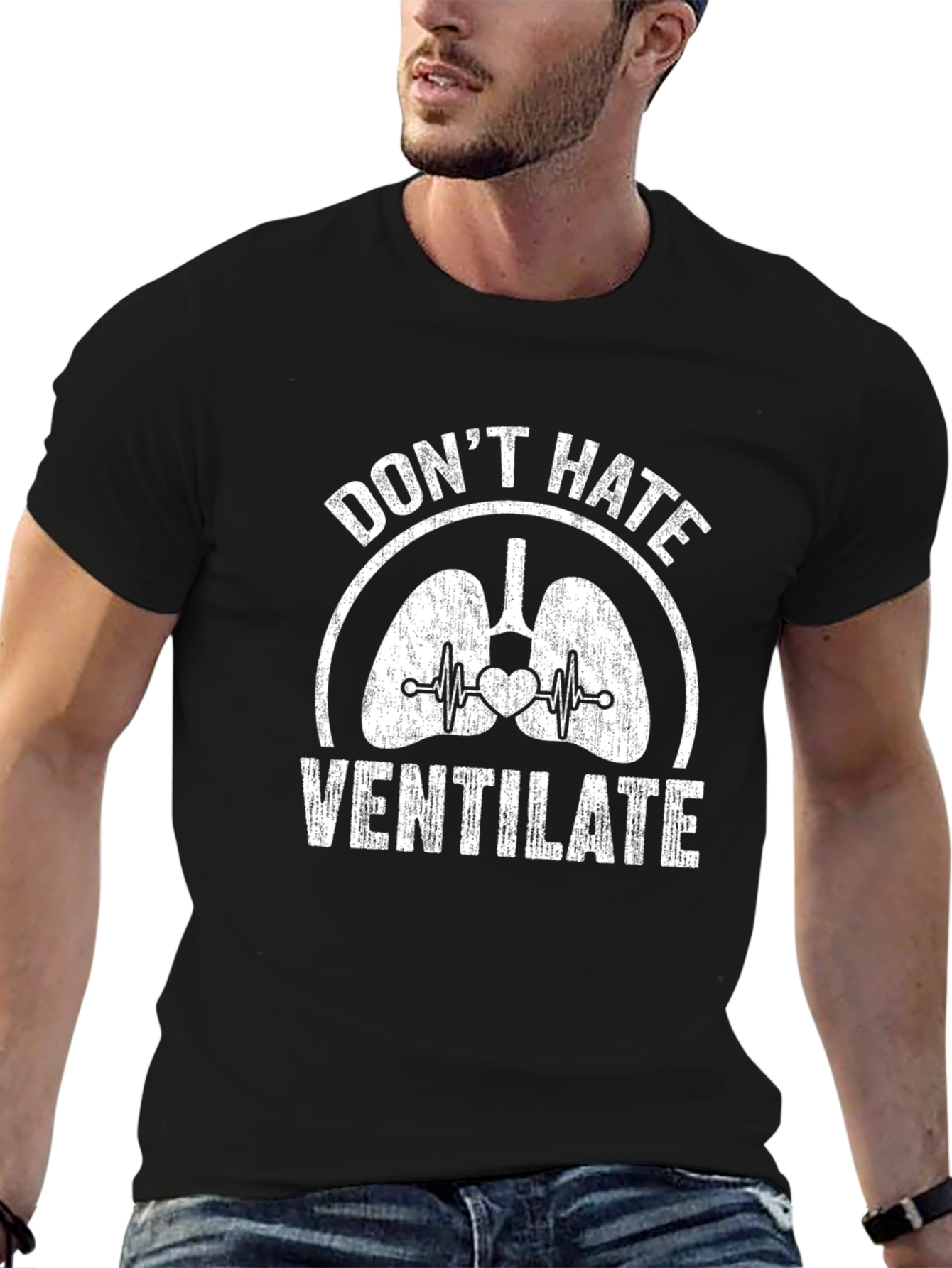 Dont Hate Ventilate Black T-Shirt