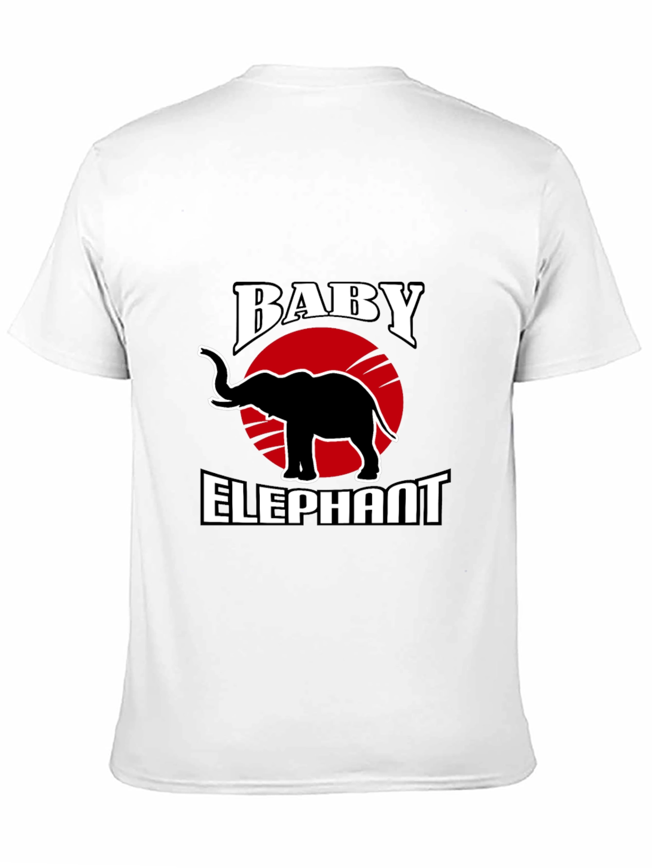 Baby Elephant Graphic Tee - Trendy Black T-Shirt