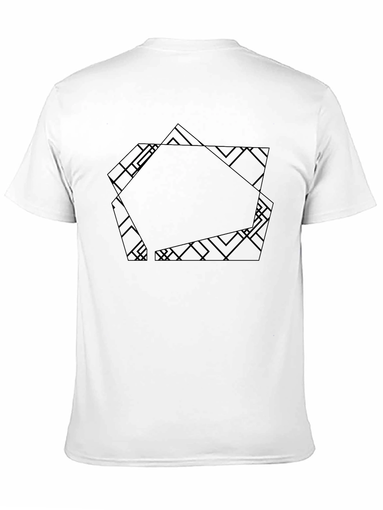 Abstract Geometric Tee - Modern Black Graphic T-Shirt