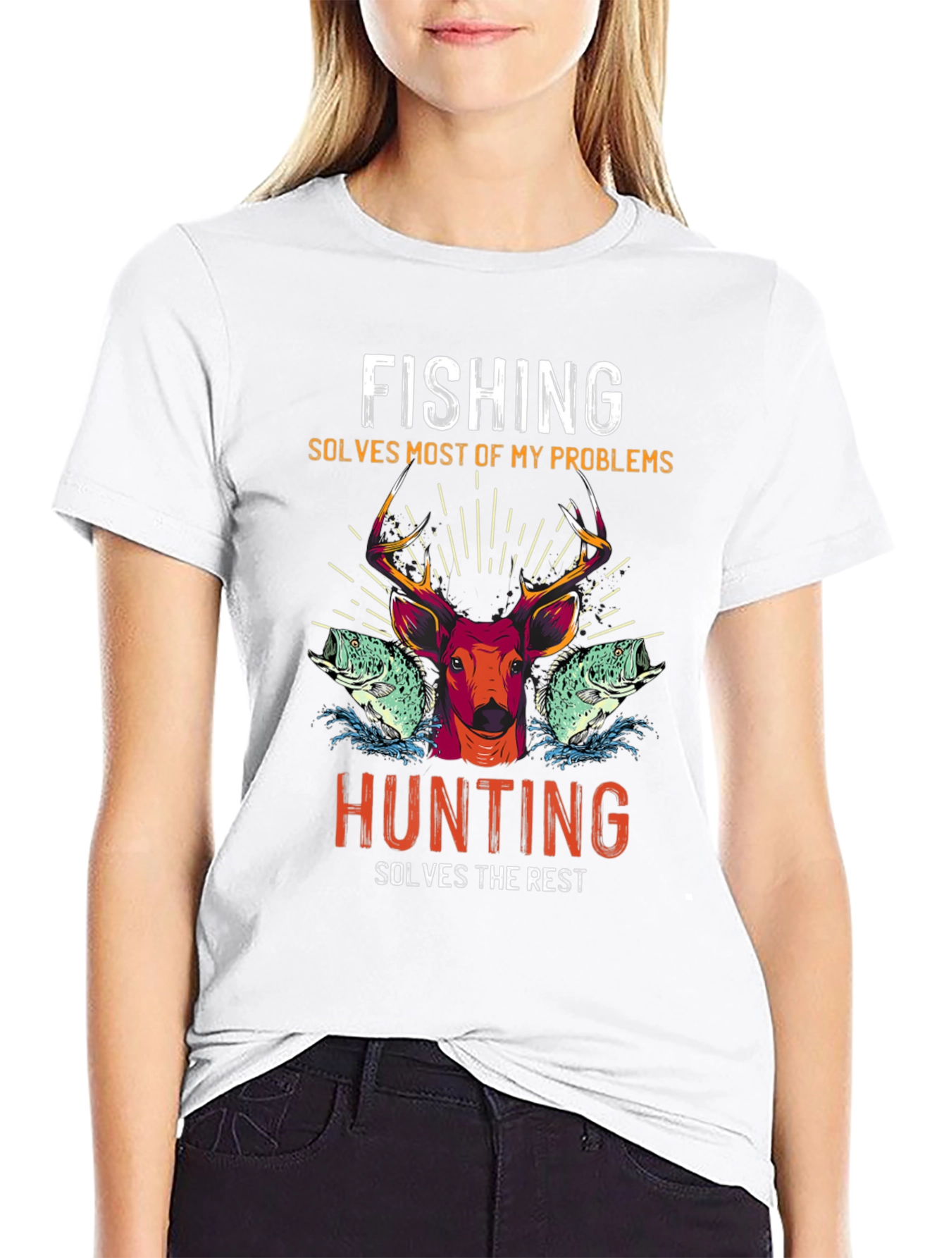 Fishing and Hunting Graphic T-Shirt