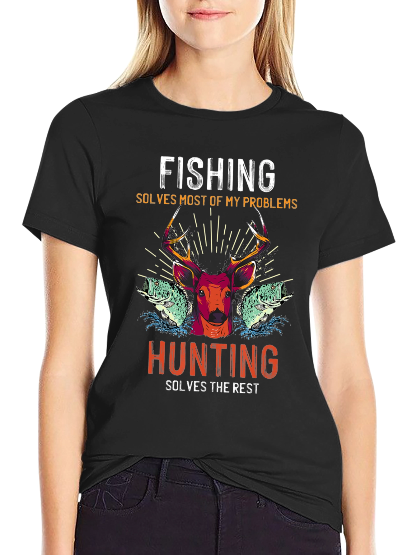 Fishing and Hunting Graphic T-Shirt