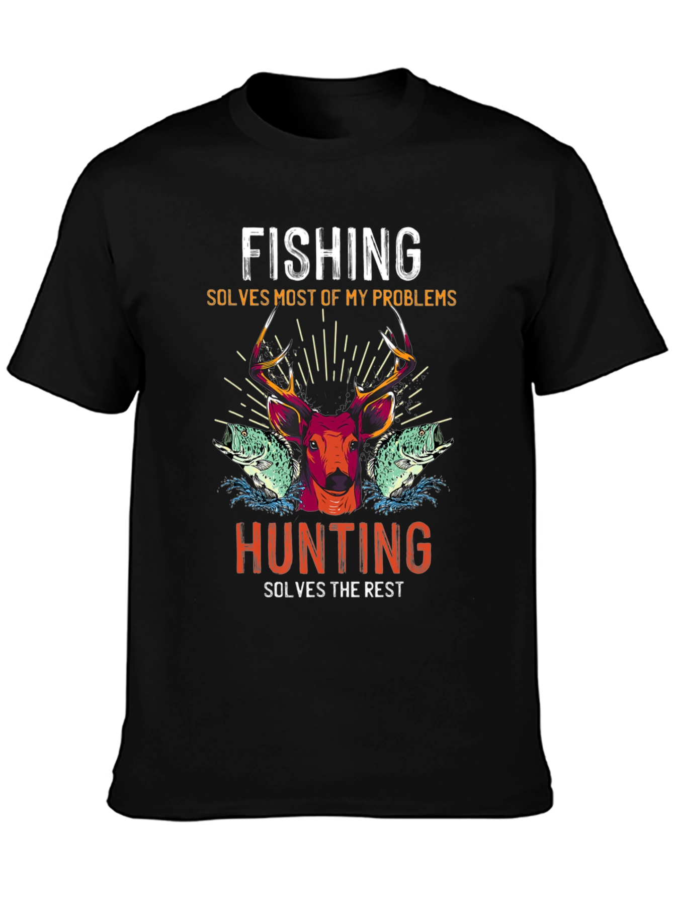 Fishing and Hunting Graphic T-Shirt