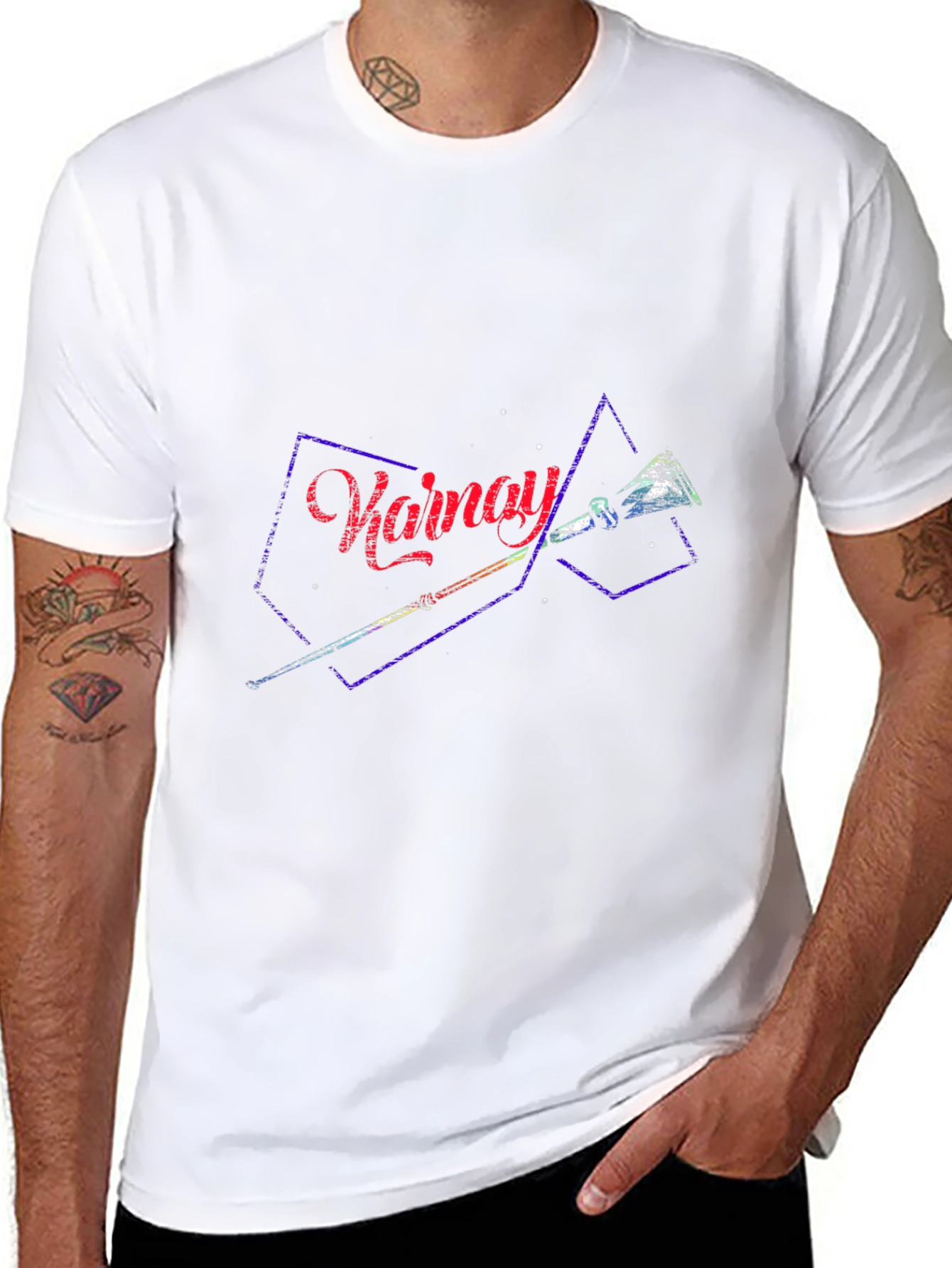 Stylish Black T-Shirt with Abstract Design