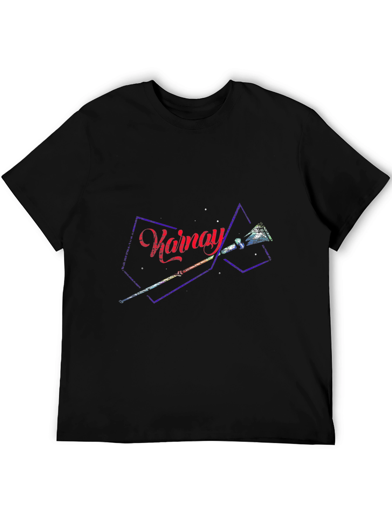 Stylish Black T-Shirt with Abstract Design