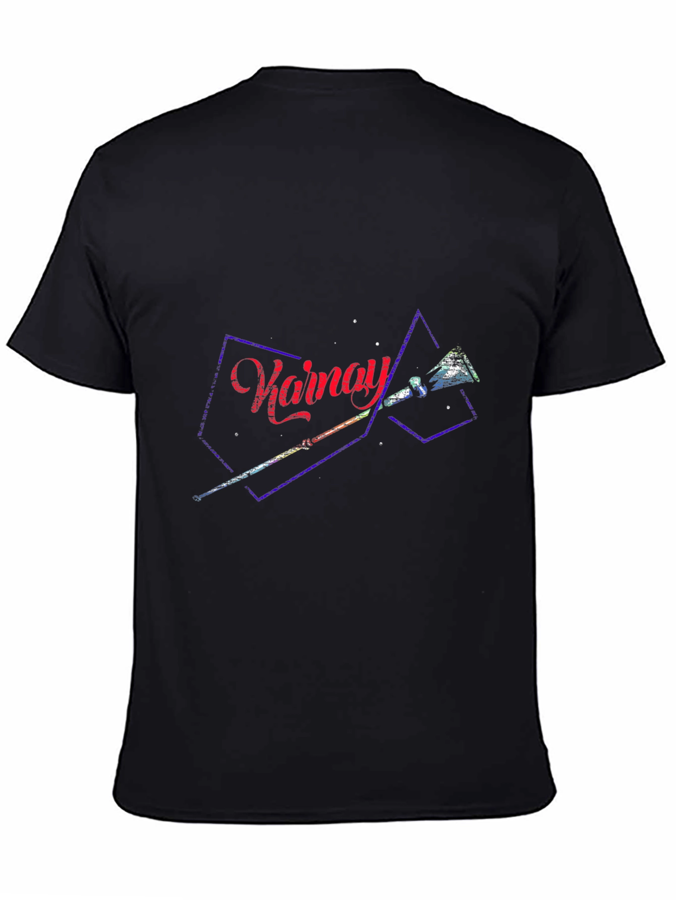 Stylish Black T-Shirt with Abstract Design