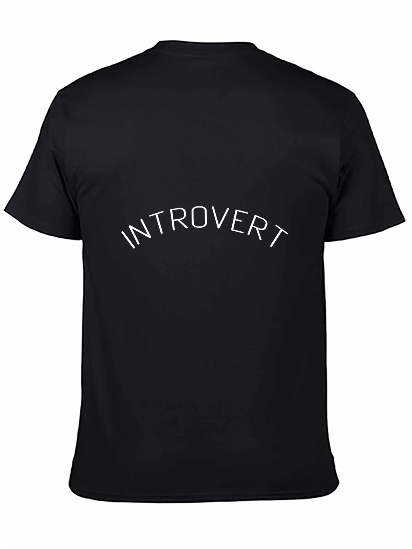 Introvert Graphic Tee - Soft Black Cotton T-Shirt
