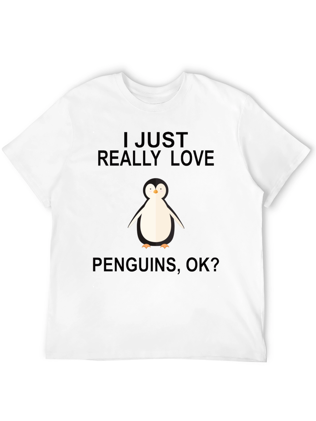 I Love Penguins Black Graphic Tee