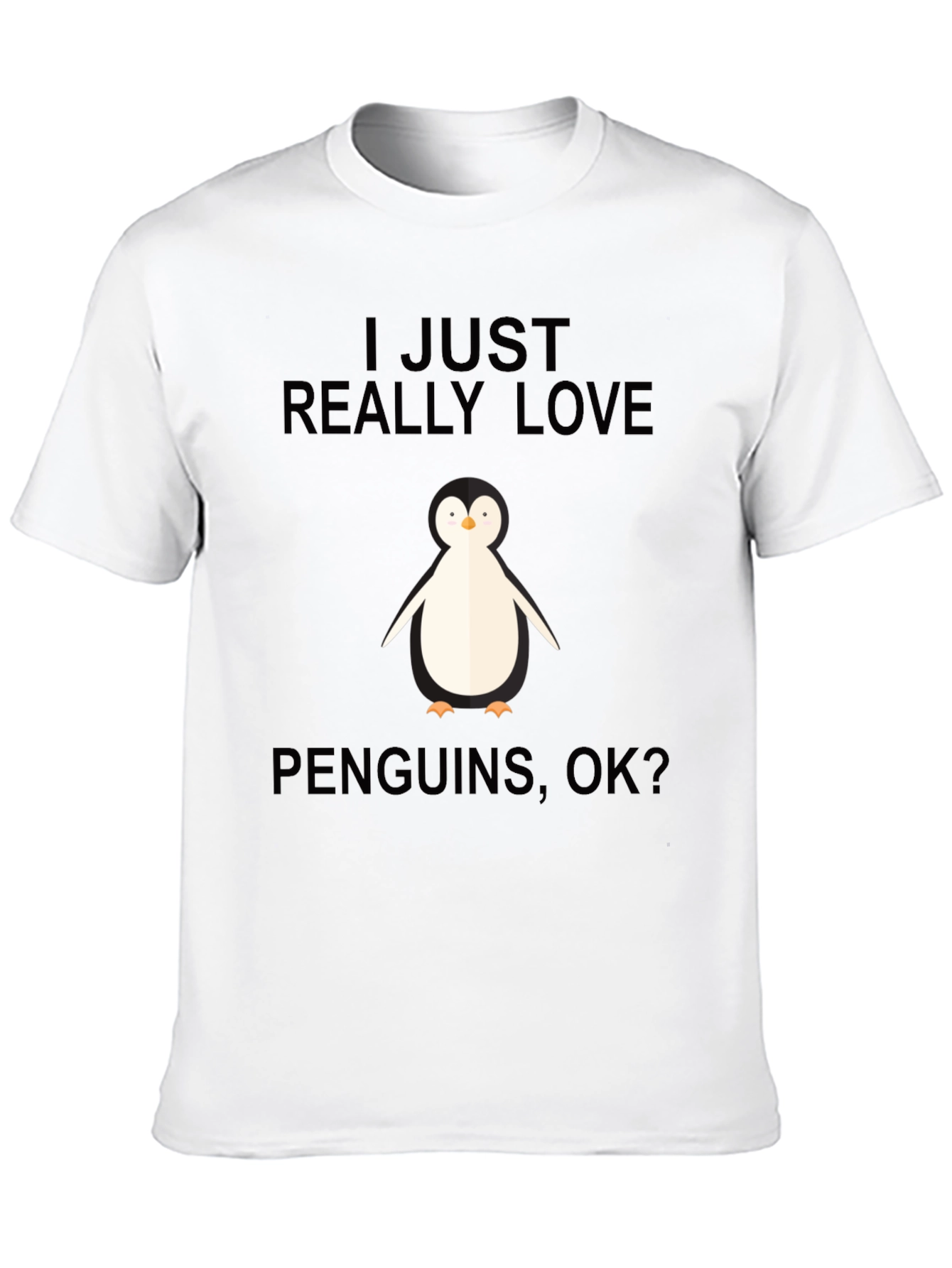 I Love Penguins Black Graphic Tee