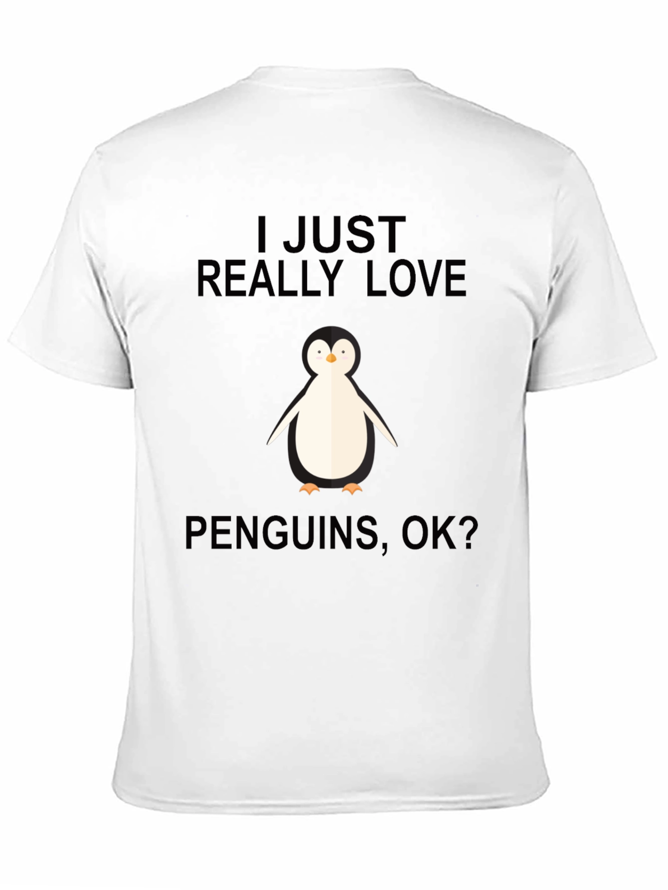 I Love Penguins Black Graphic Tee