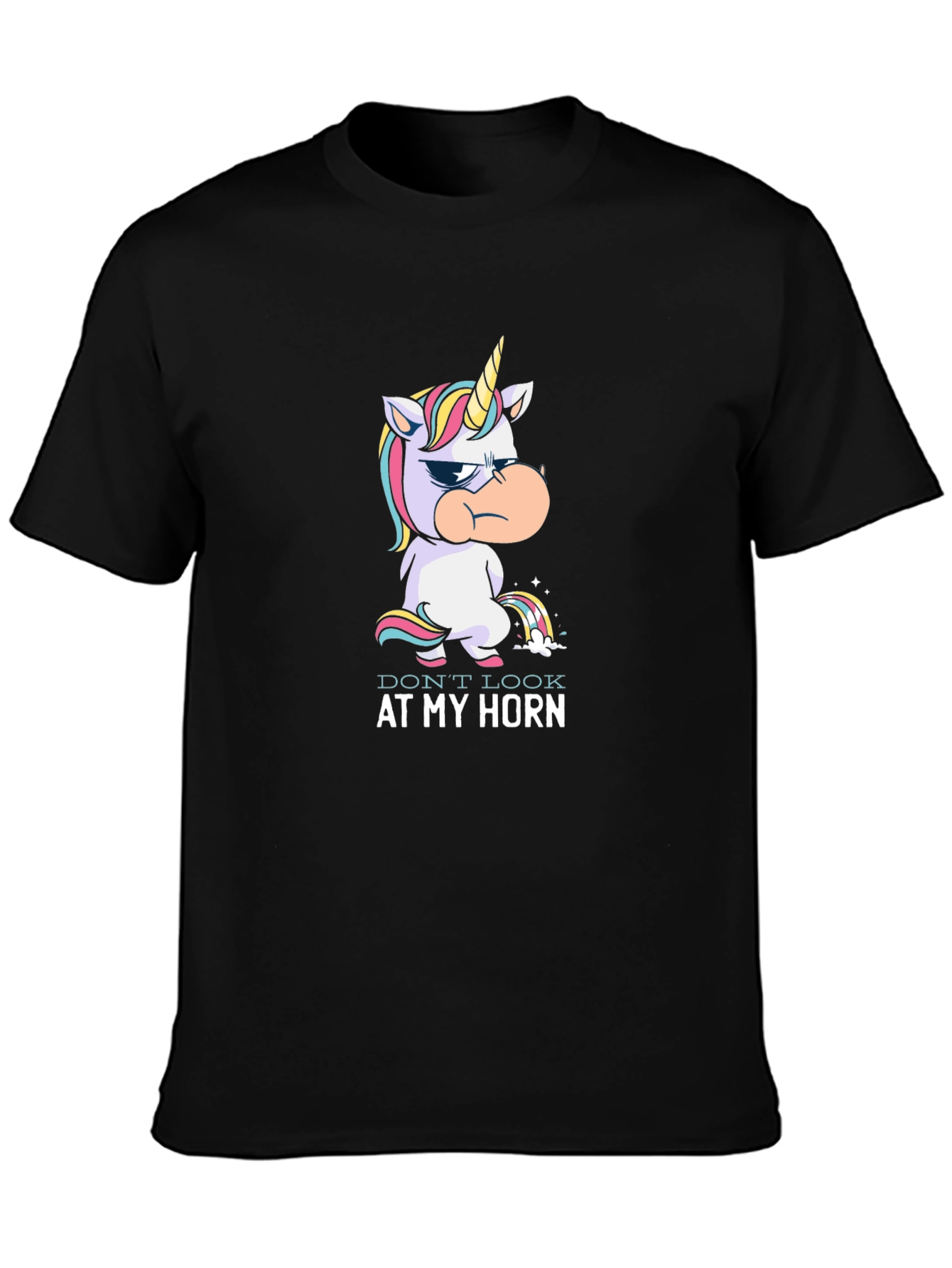 Grumpy Unicorn Rainbow Pee T-Shirt