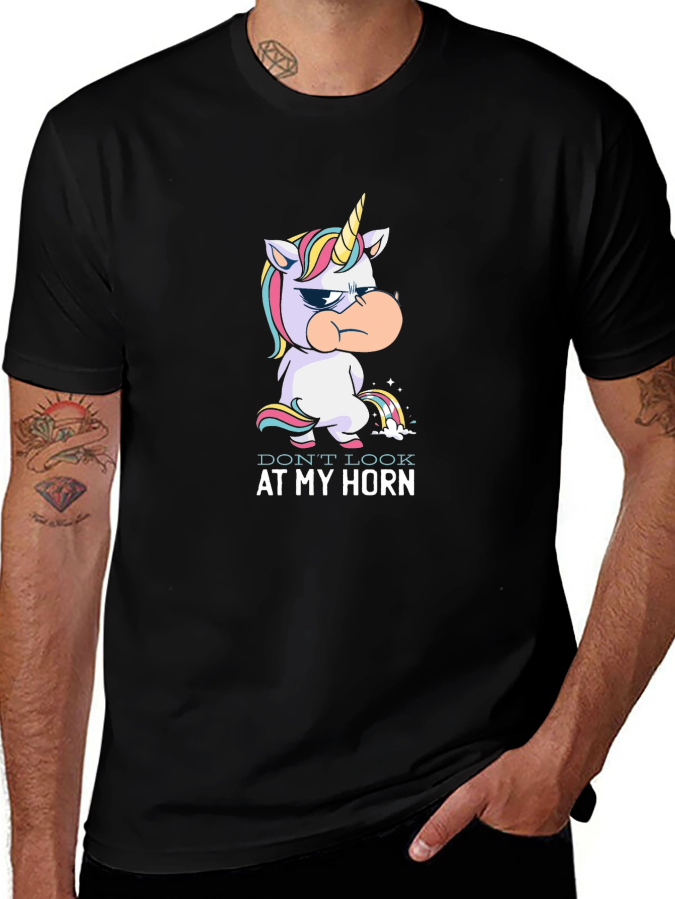Grumpy Unicorn Rainbow Pee T-Shirt