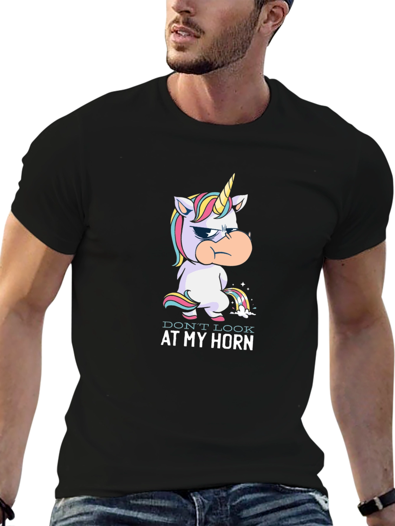 Grumpy Unicorn Rainbow Pee T-Shirt