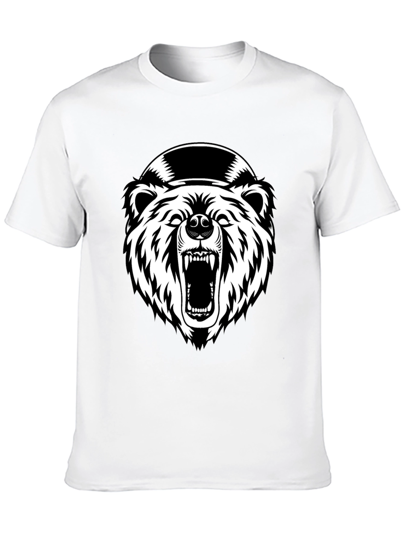 Mens Black Bear Graphic T-Shirt
