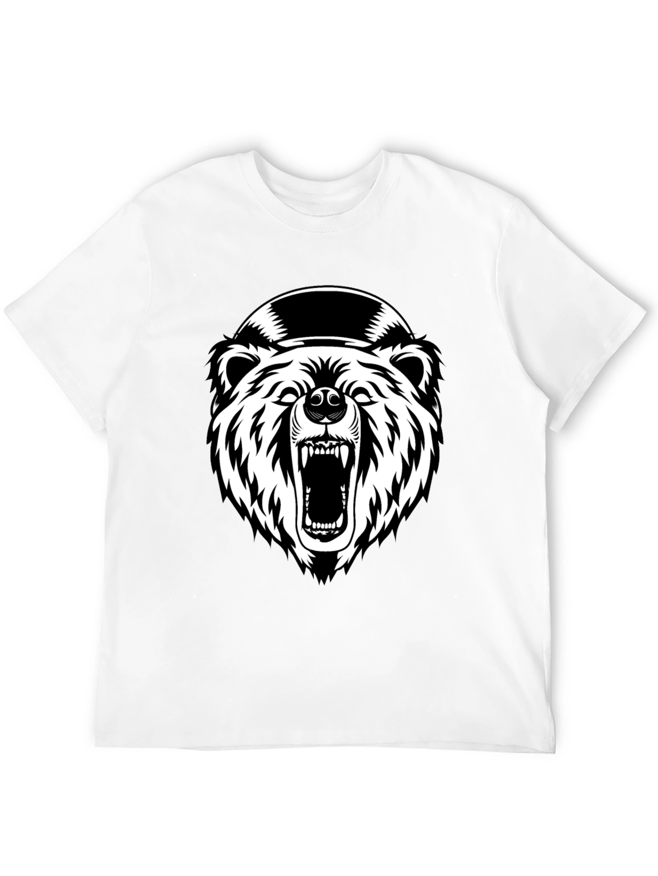 Mens Black Bear Graphic T-Shirt