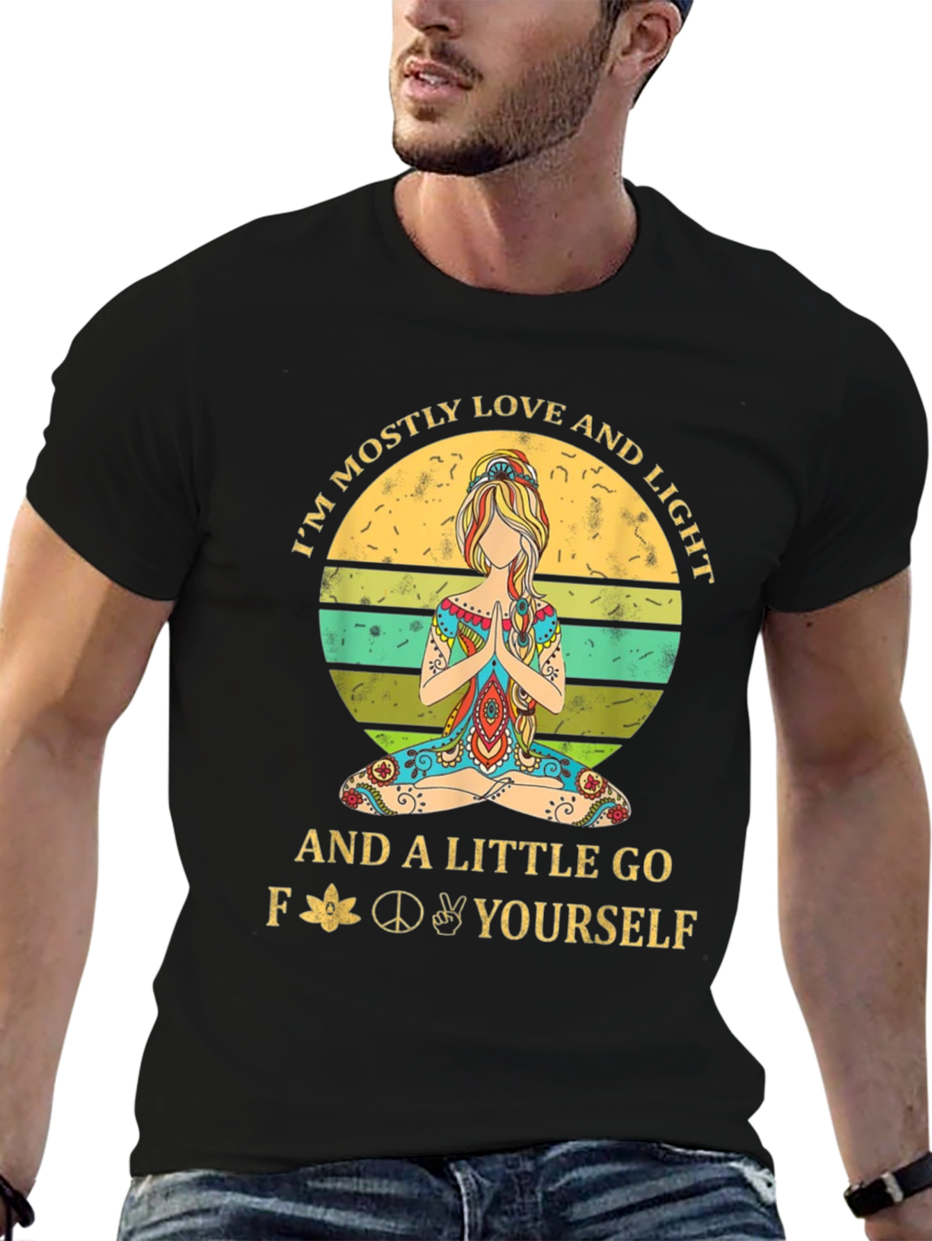 Love & Light Graphic Tee - Yoga Hippie T-Shirt