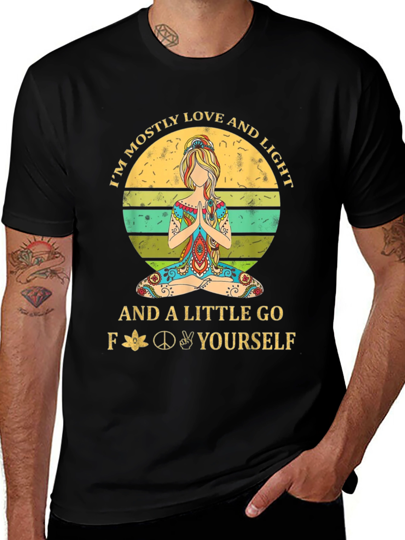 Love & Light Graphic Tee - Yoga Hippie T-Shirt