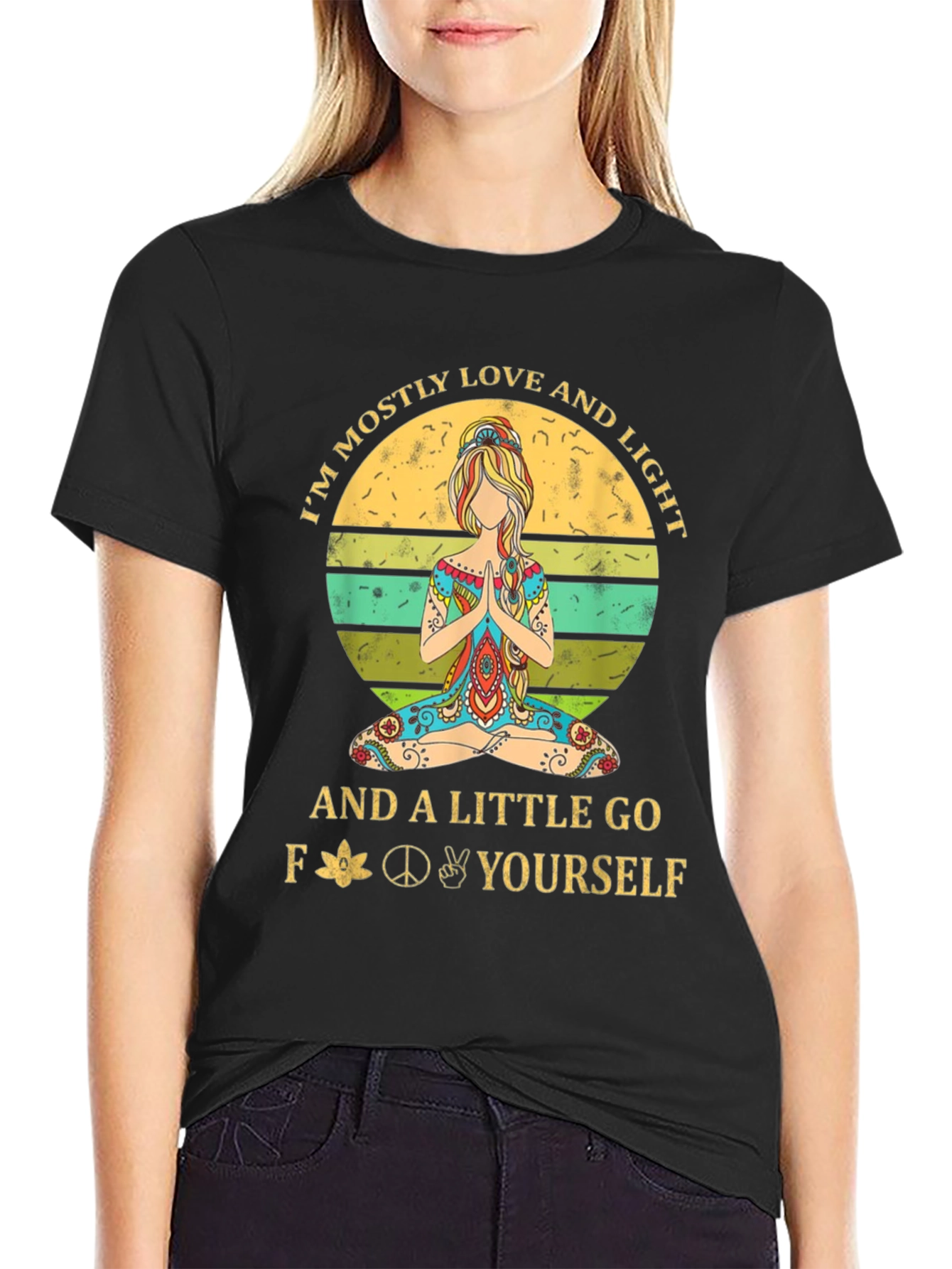 Love & Light Graphic Tee - Yoga Hippie T-Shirt