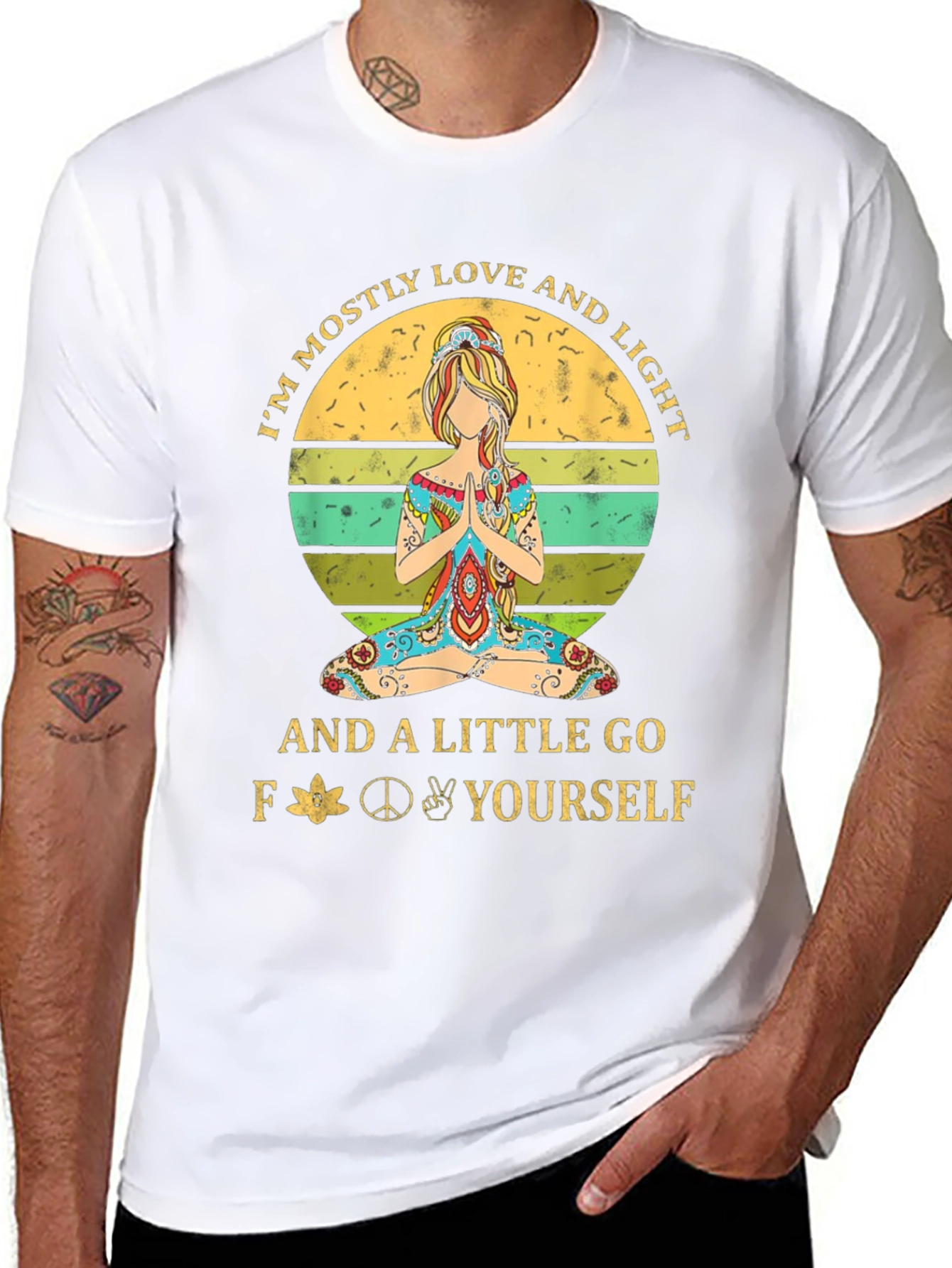 Love & Light Graphic Tee - Yoga Hippie T-Shirt
