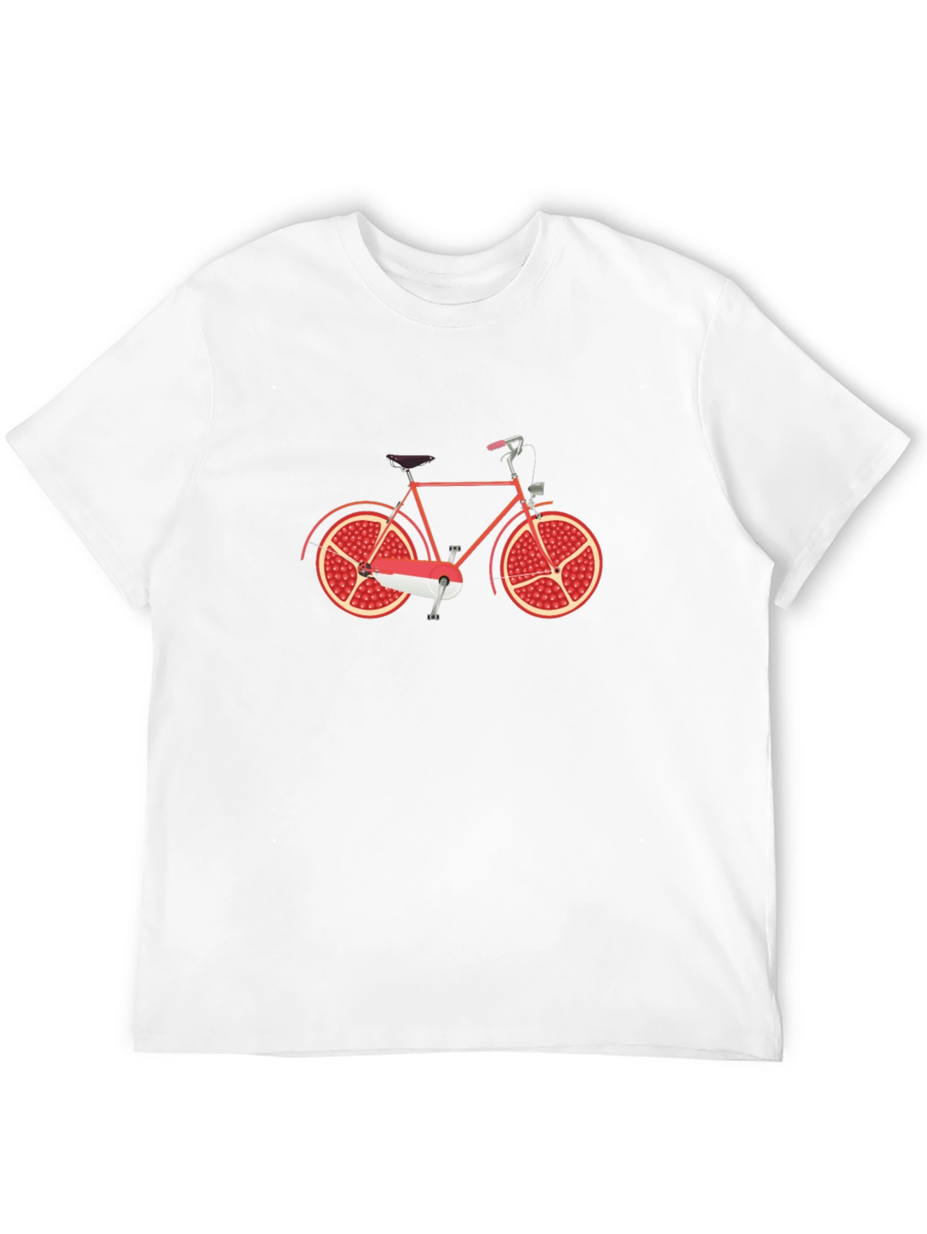 Novelty Pomegranate Bicycle Graphic Tee - Black