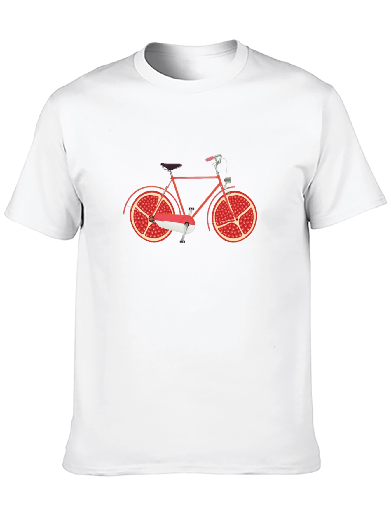 Novelty Pomegranate Bicycle Graphic Tee - Black