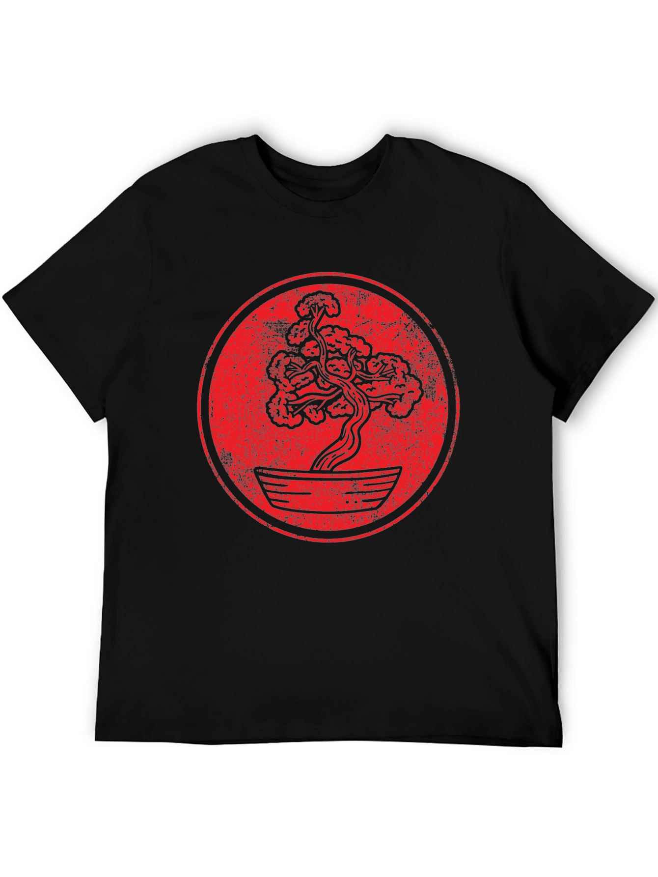 Bonsai Tree Graphic T-Shirt - Distressed Style