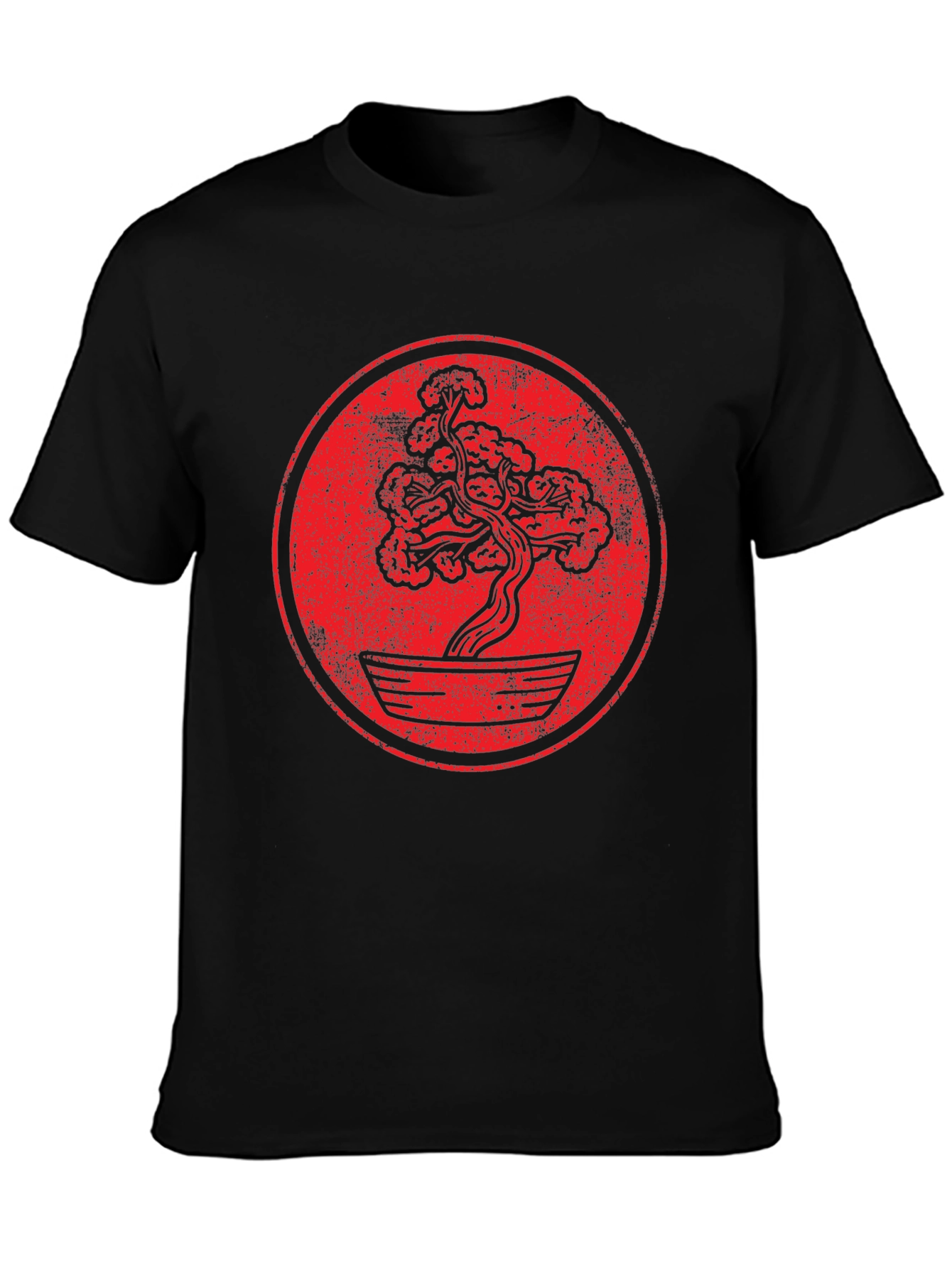 Bonsai Tree Graphic T-Shirt - Distressed Style