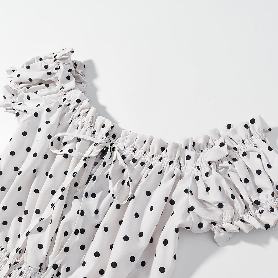 Polka dot printed top