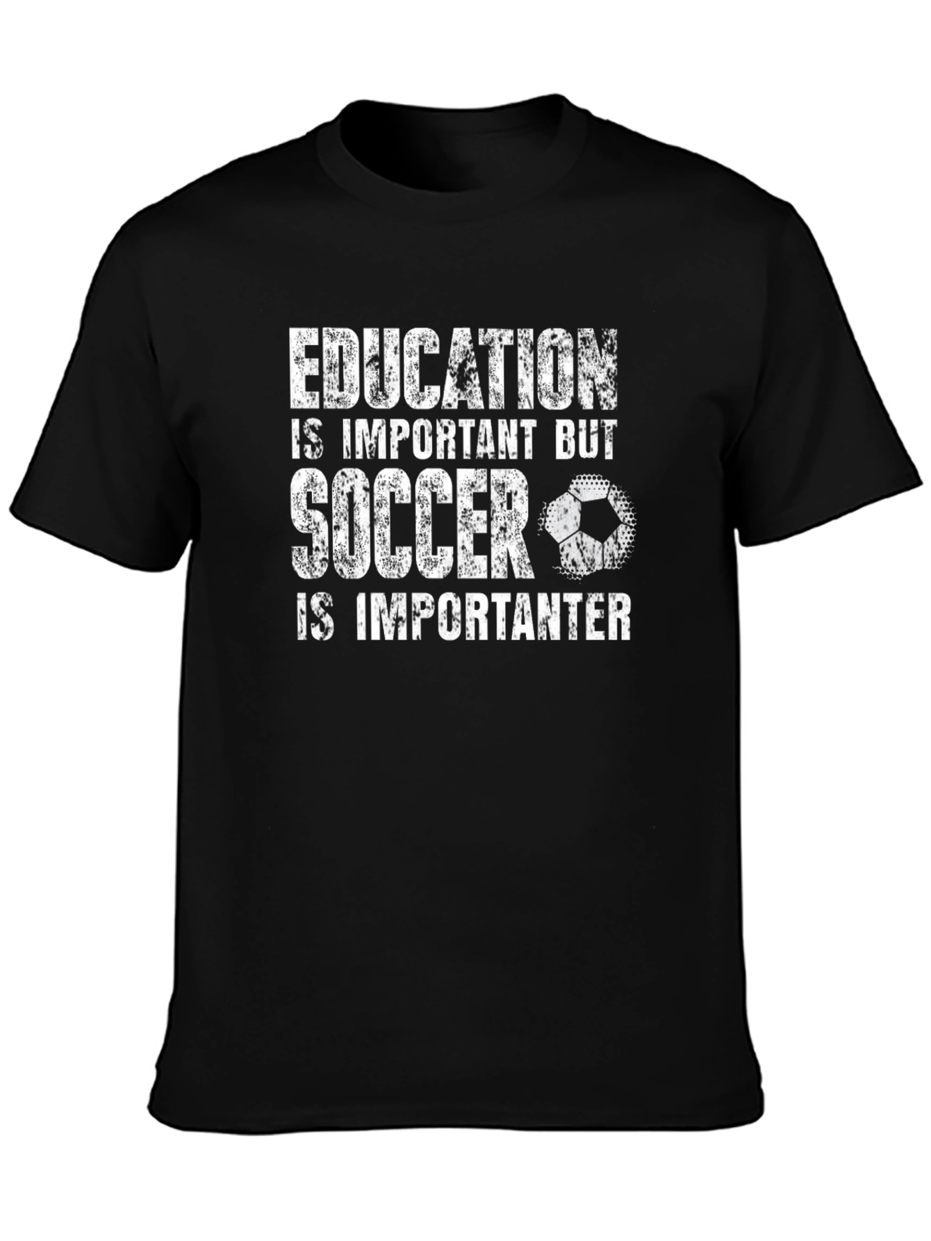Funny Soccer T-Shirt: Education vs. Soccer