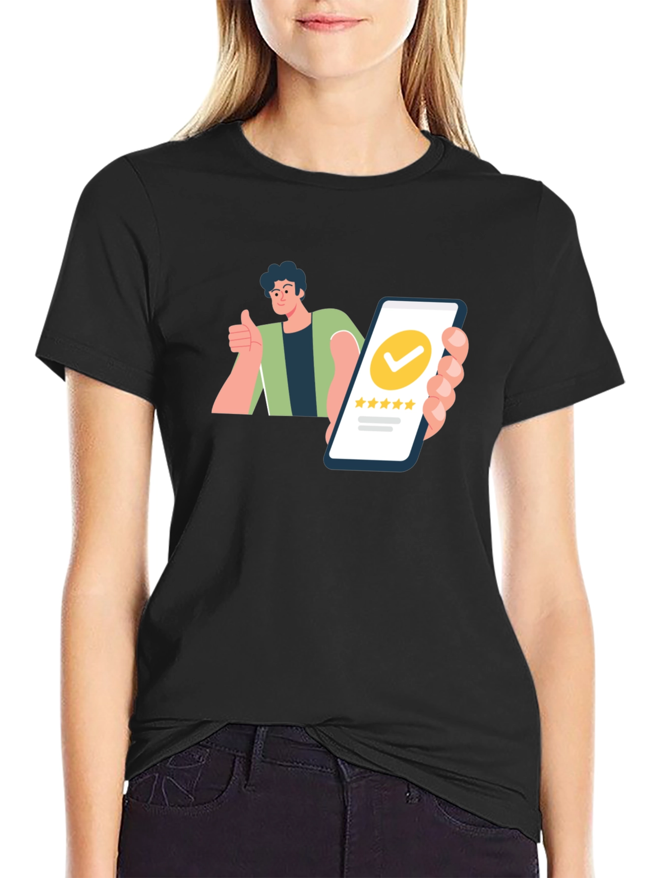 Five-Star Rating Graphic Tee -  Customer Approved!