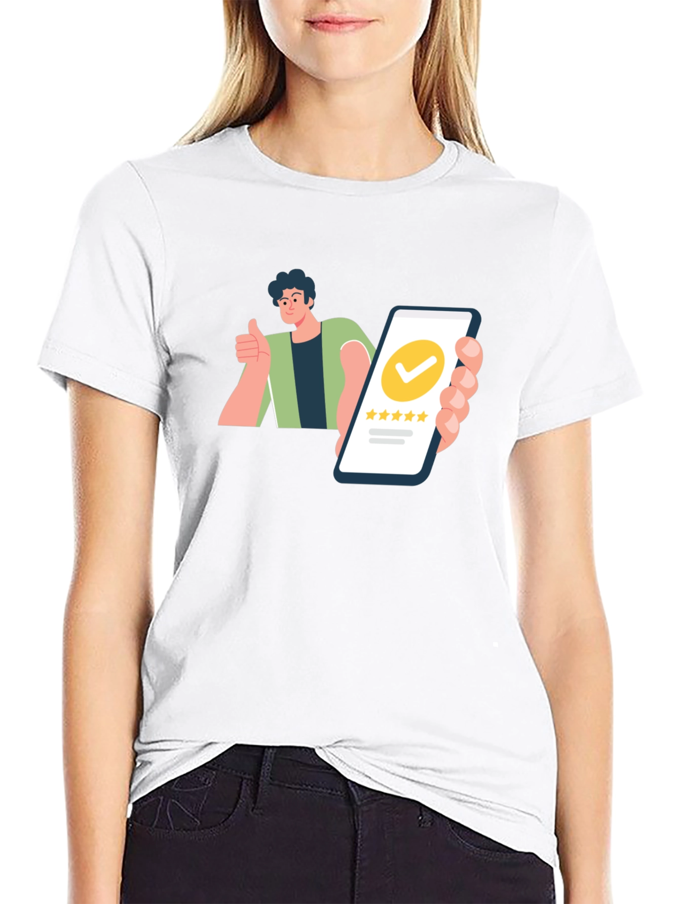 Five-Star Rating Graphic Tee -  Customer Approved!