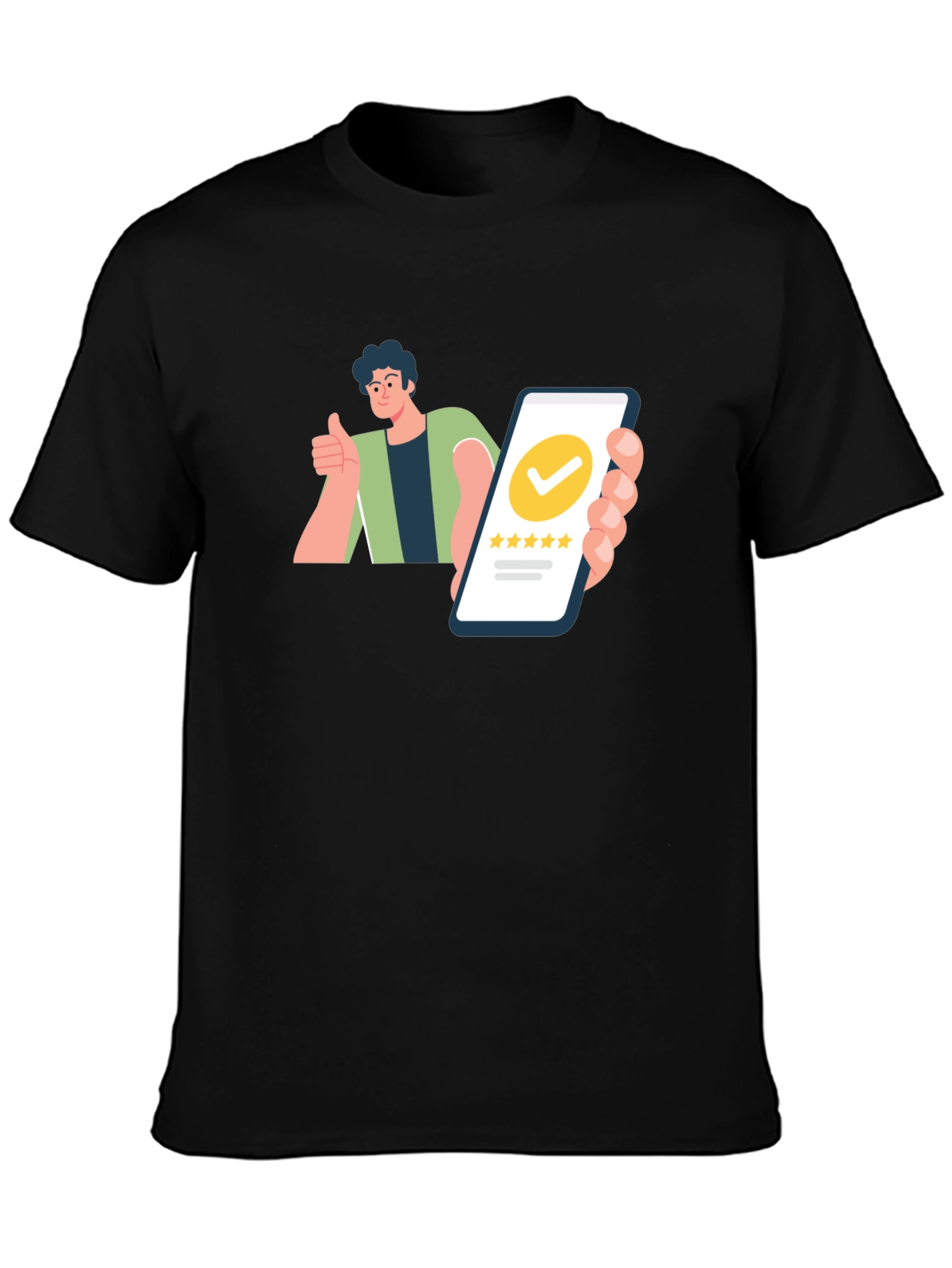 Five-Star Rating Graphic Tee -  Customer Approved!