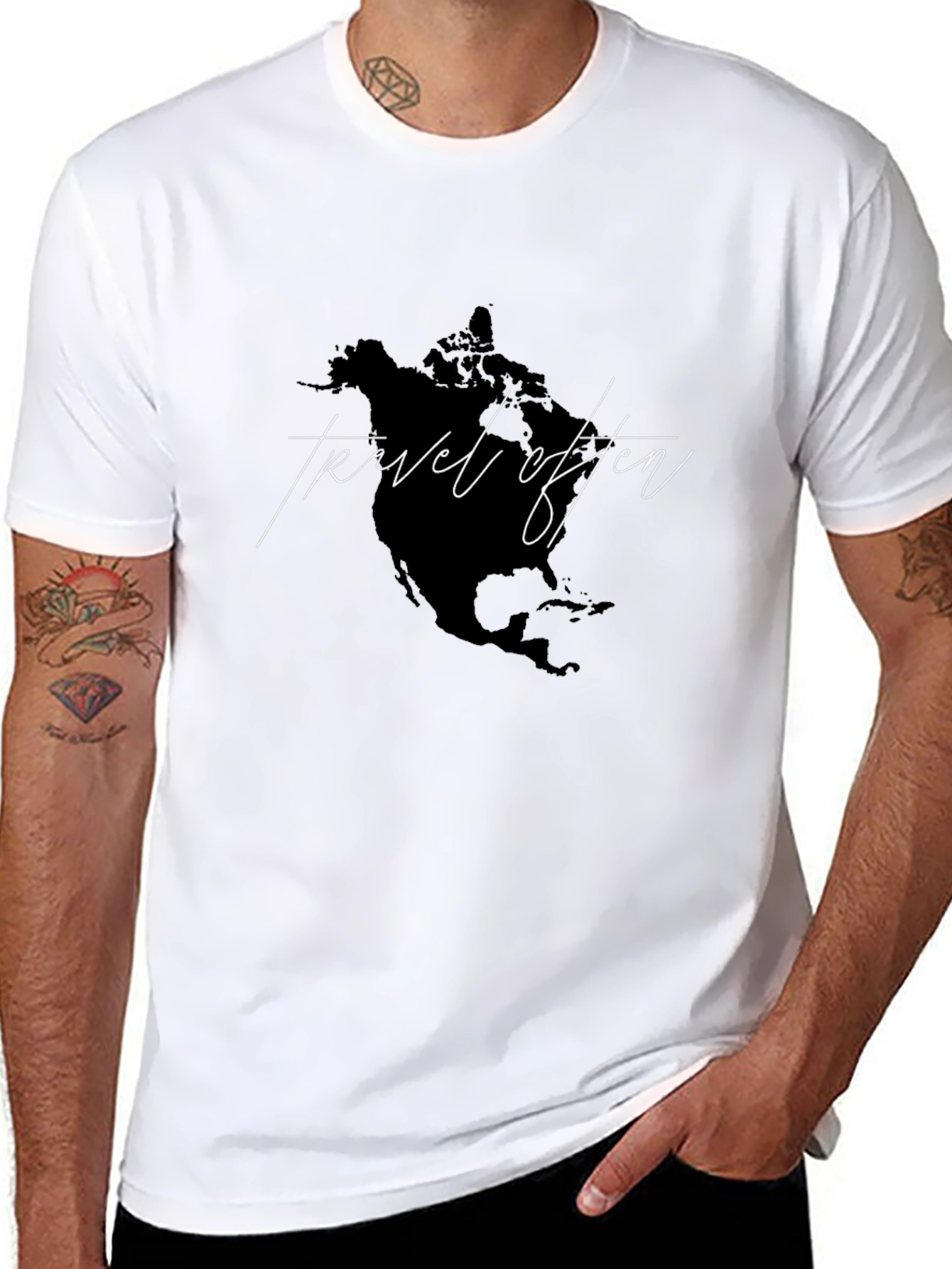 Travel Often Graphic Tee - Black