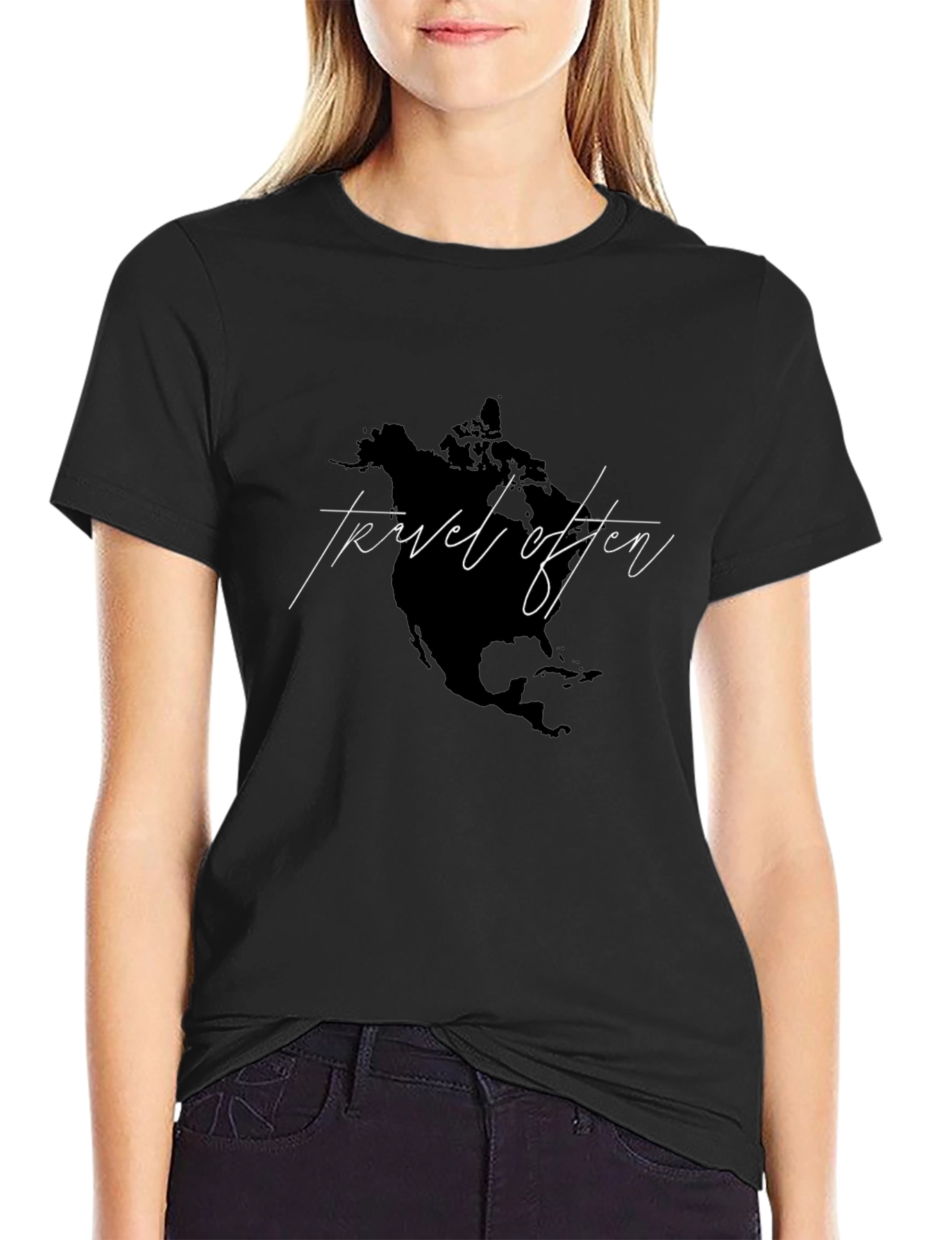 Travel Often Graphic Tee - Black