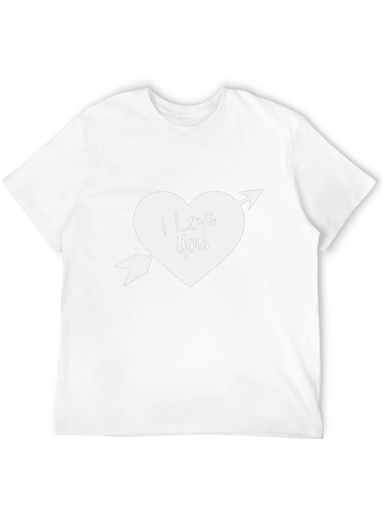 I Love You Heart Arrow Graphic Tee - Black