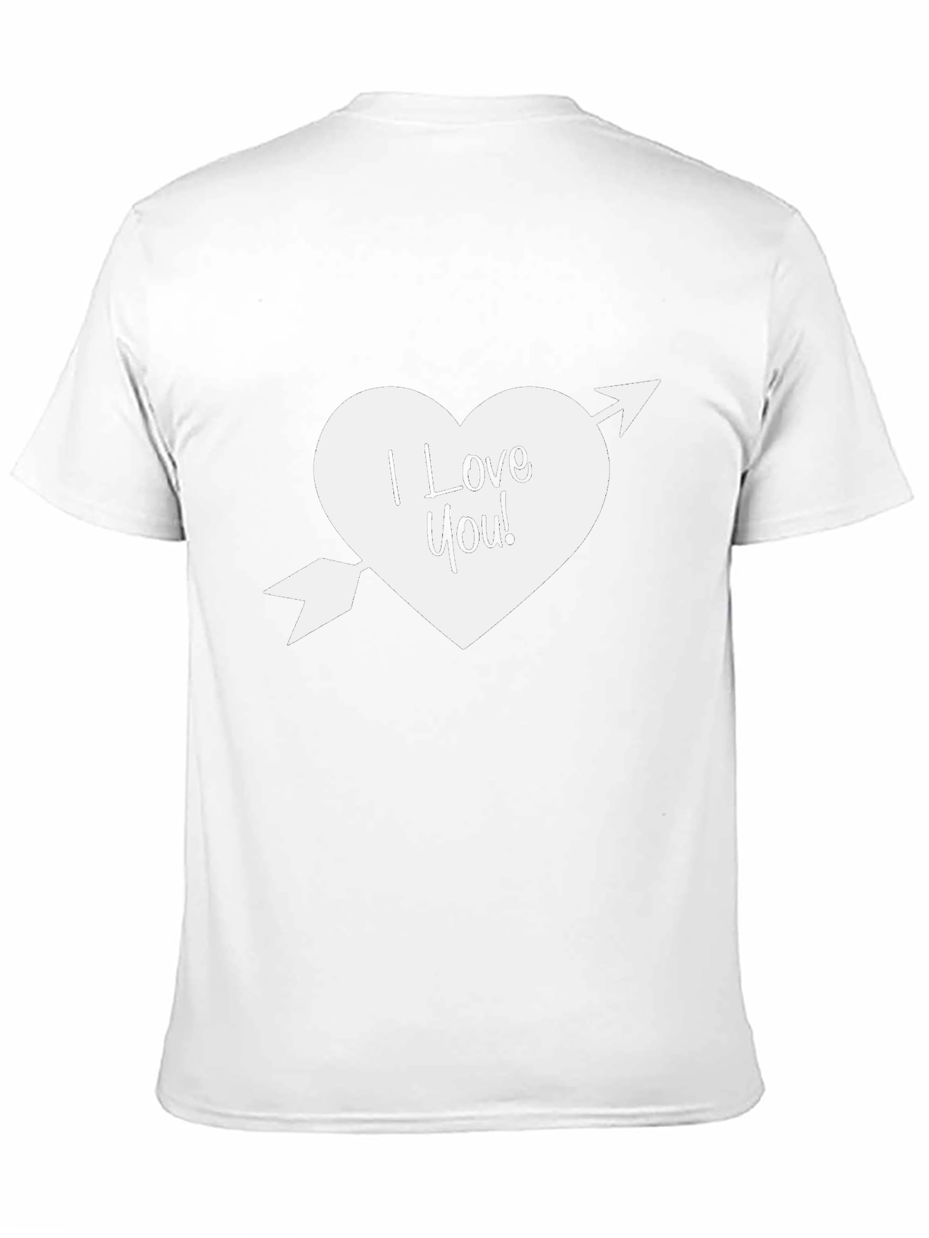 I Love You Heart Arrow Graphic Tee - Black