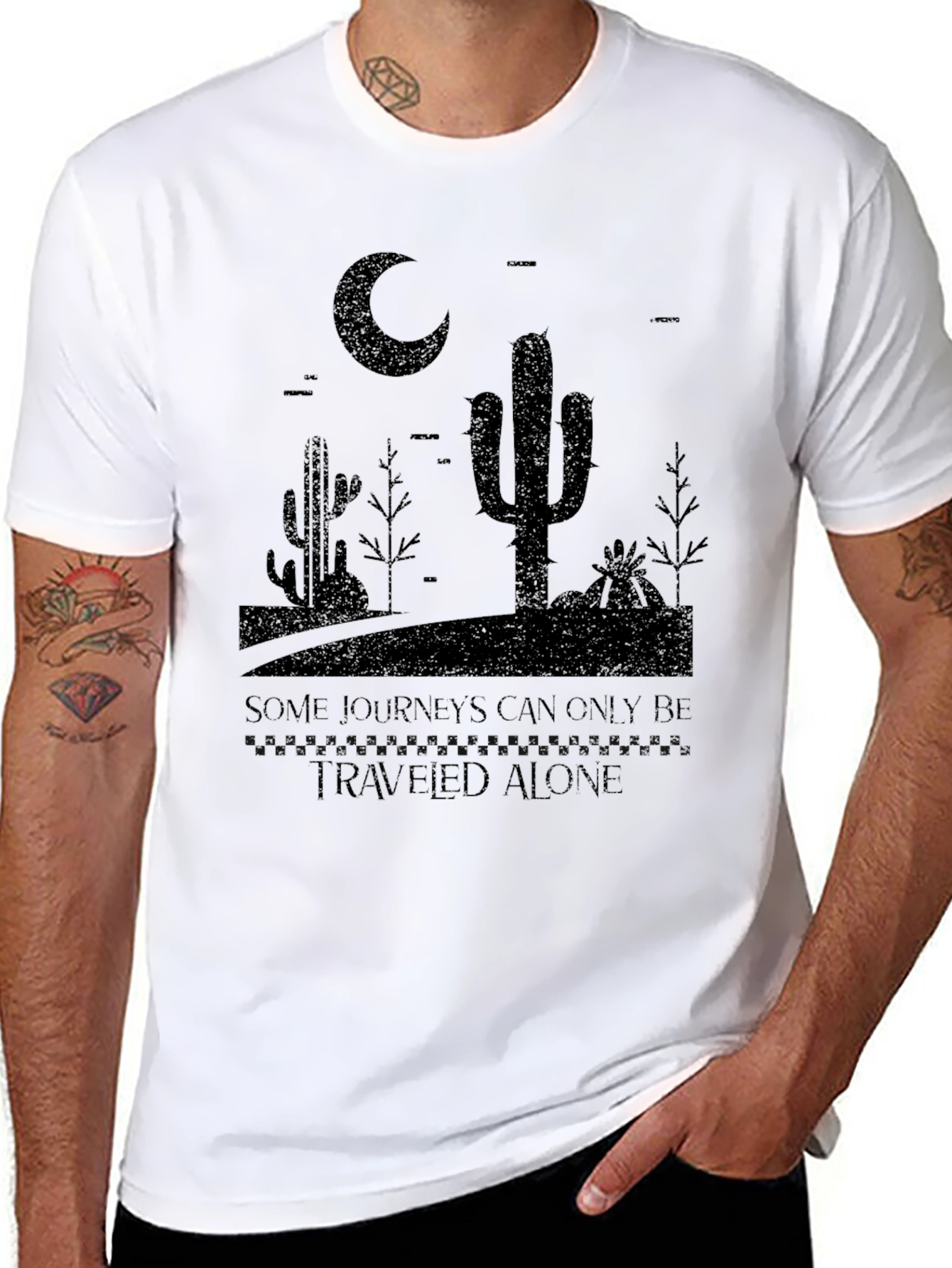 Desert Moon Graphic T-Shirt - Alone Journey