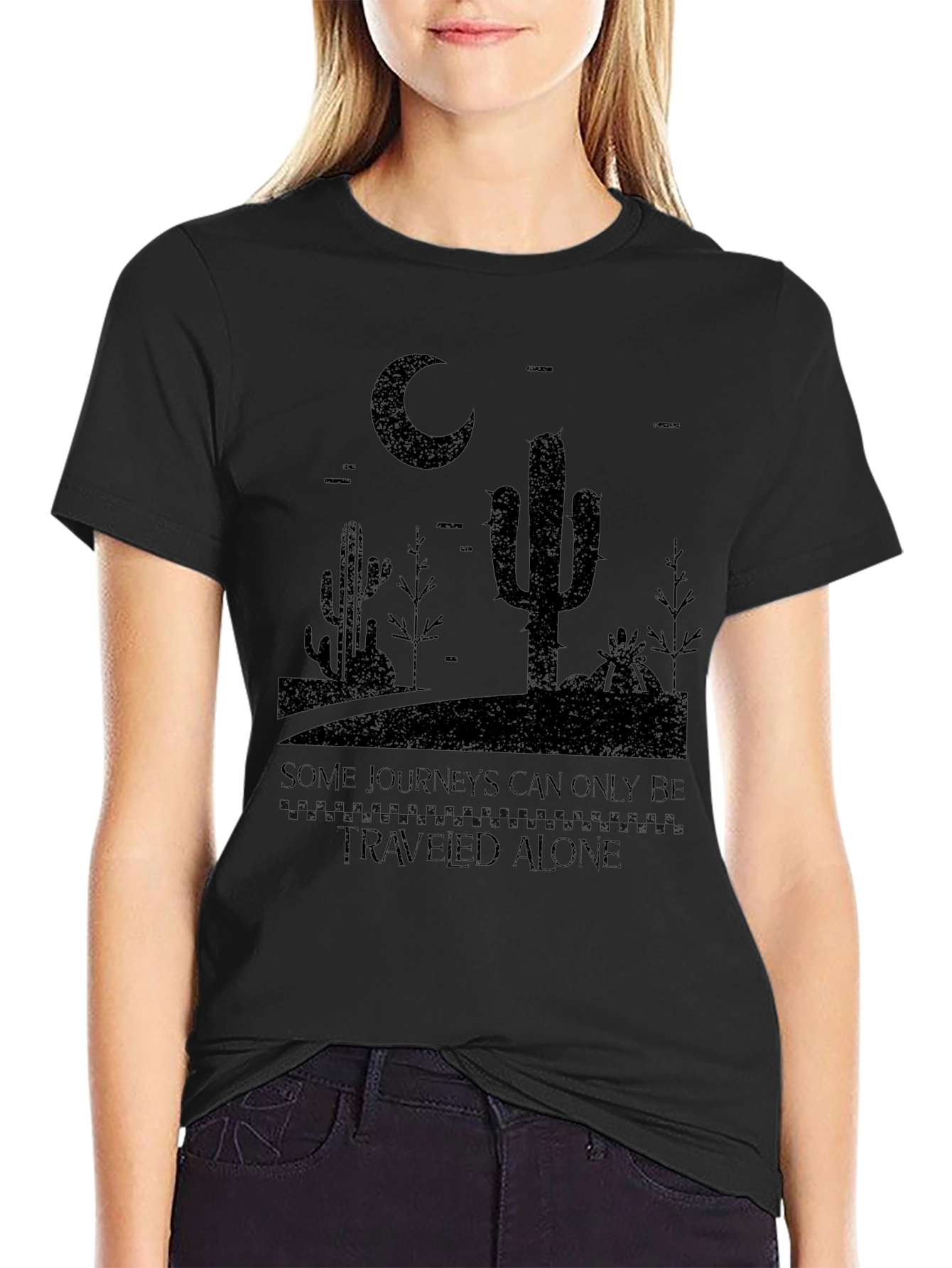 Desert Moon Graphic T-Shirt - Alone Journey
