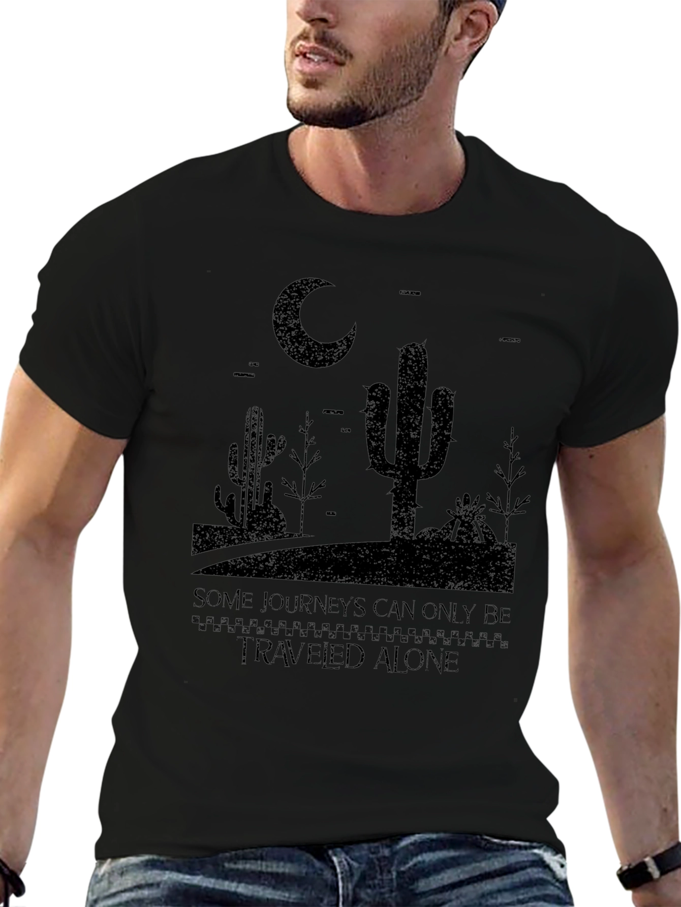 Desert Moon Graphic T-Shirt - Alone Journey